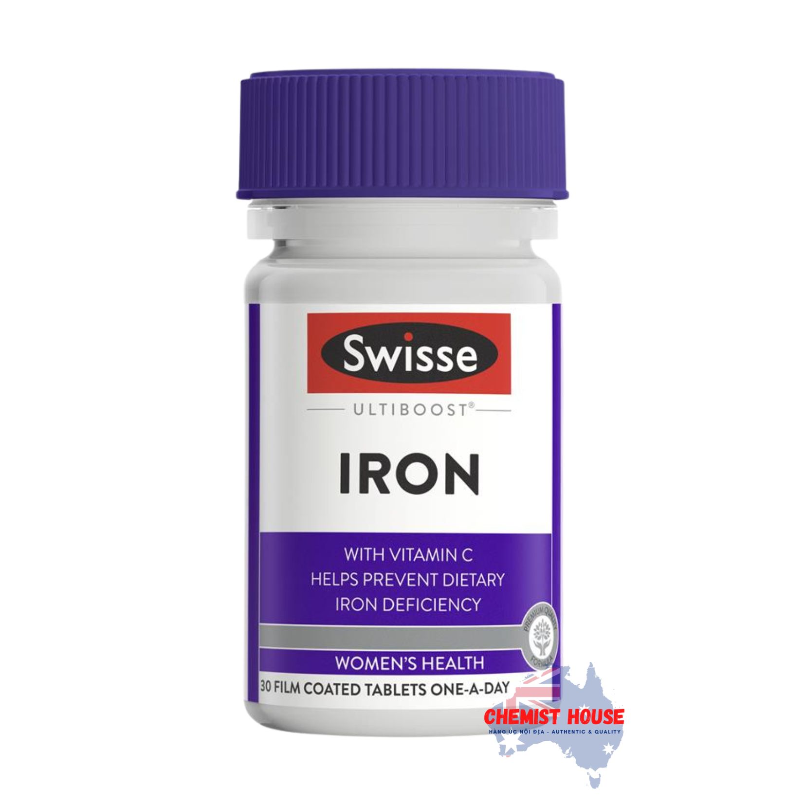 Viên uống bổ sung sắt Swisse Ultiboost Iron 30 viên