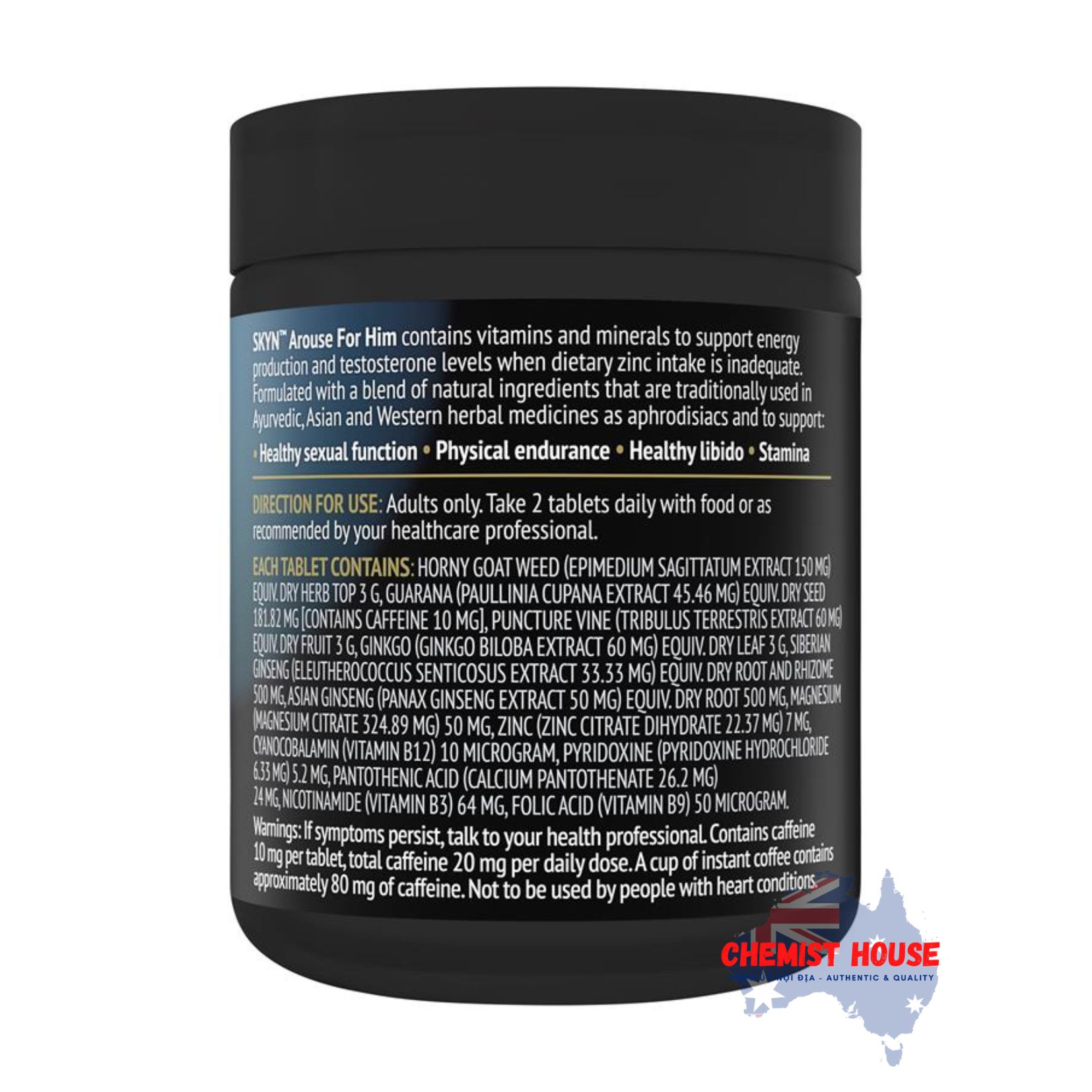Viên Uống Tăng Cường Sinh Lý & Tăng Ham Muốn SKYN™ Arouse™ for Him 60 viên