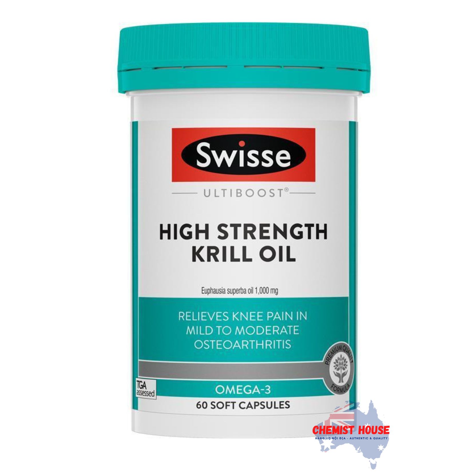 Viên Uống Dầu Nhuyễn Thể Swisse High Strength Krill Oil 60 Viên - Swisse High Strength Krill Oil 60 Capsules Exclusive Size