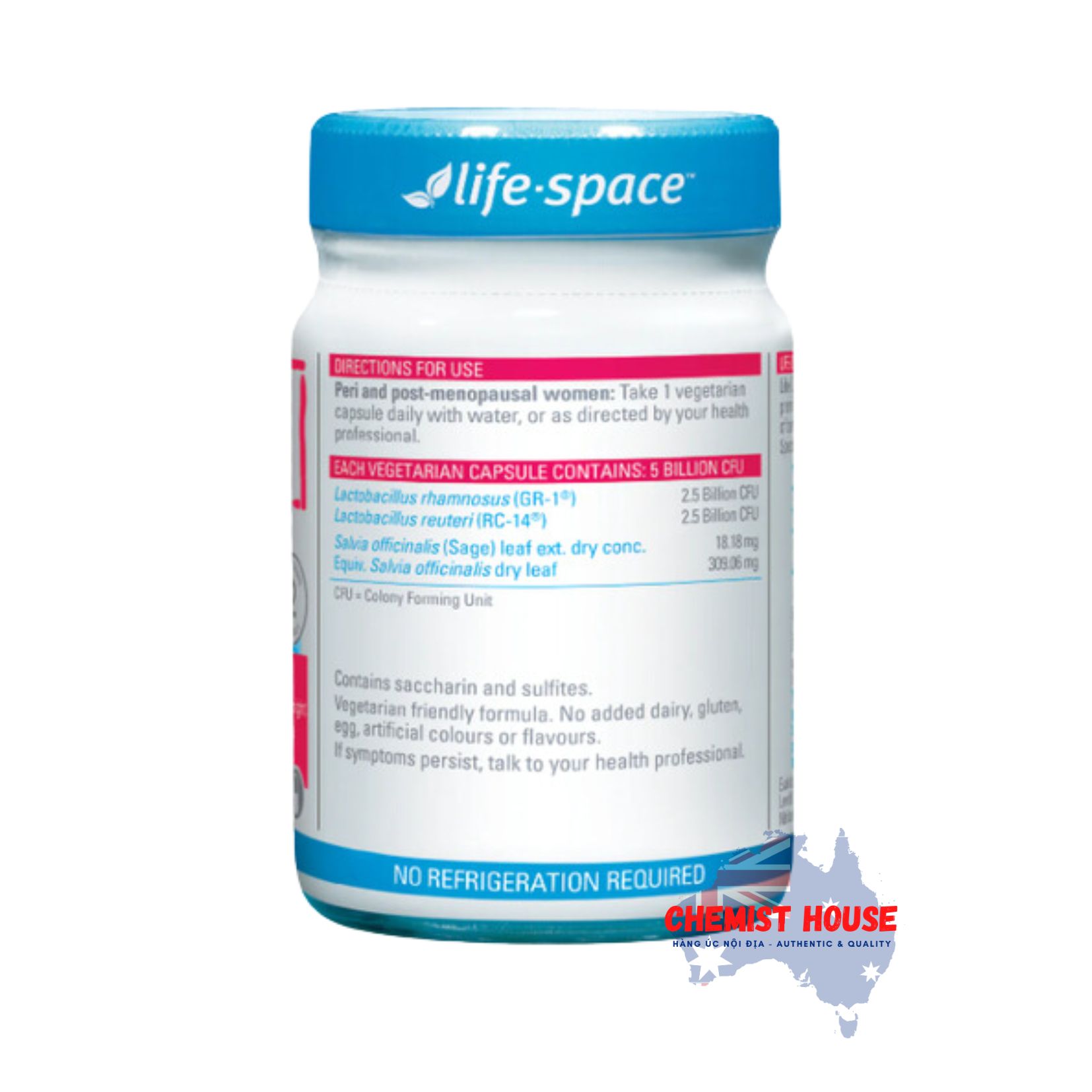 Life Space Probiotics + Menopause Support 30 Capsules