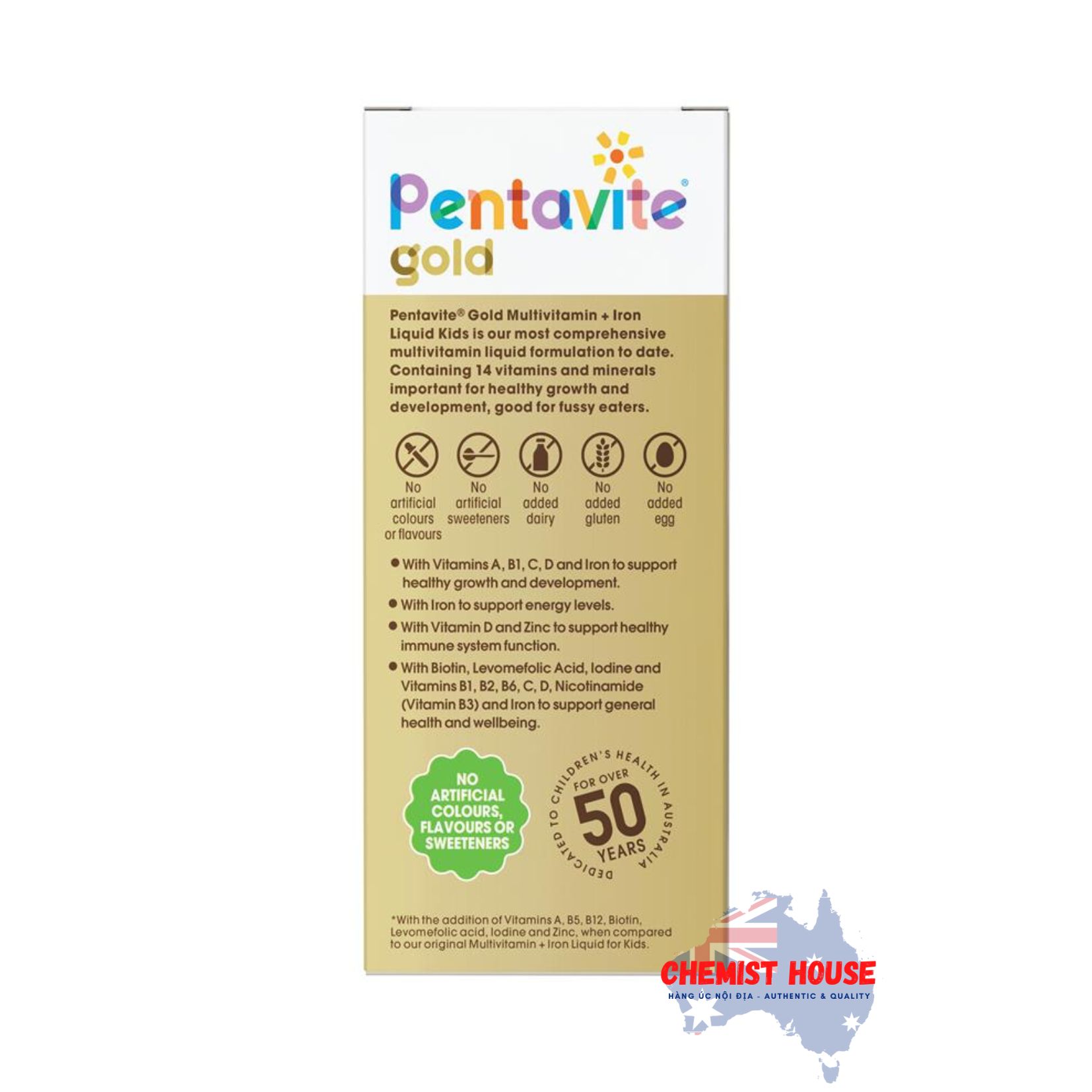 Pentavite Multivitamin + Iron Liquid Vitamin tổng hợp và sắt dạng nước cho bé từ 1-12 tuổi For Kids 200ml