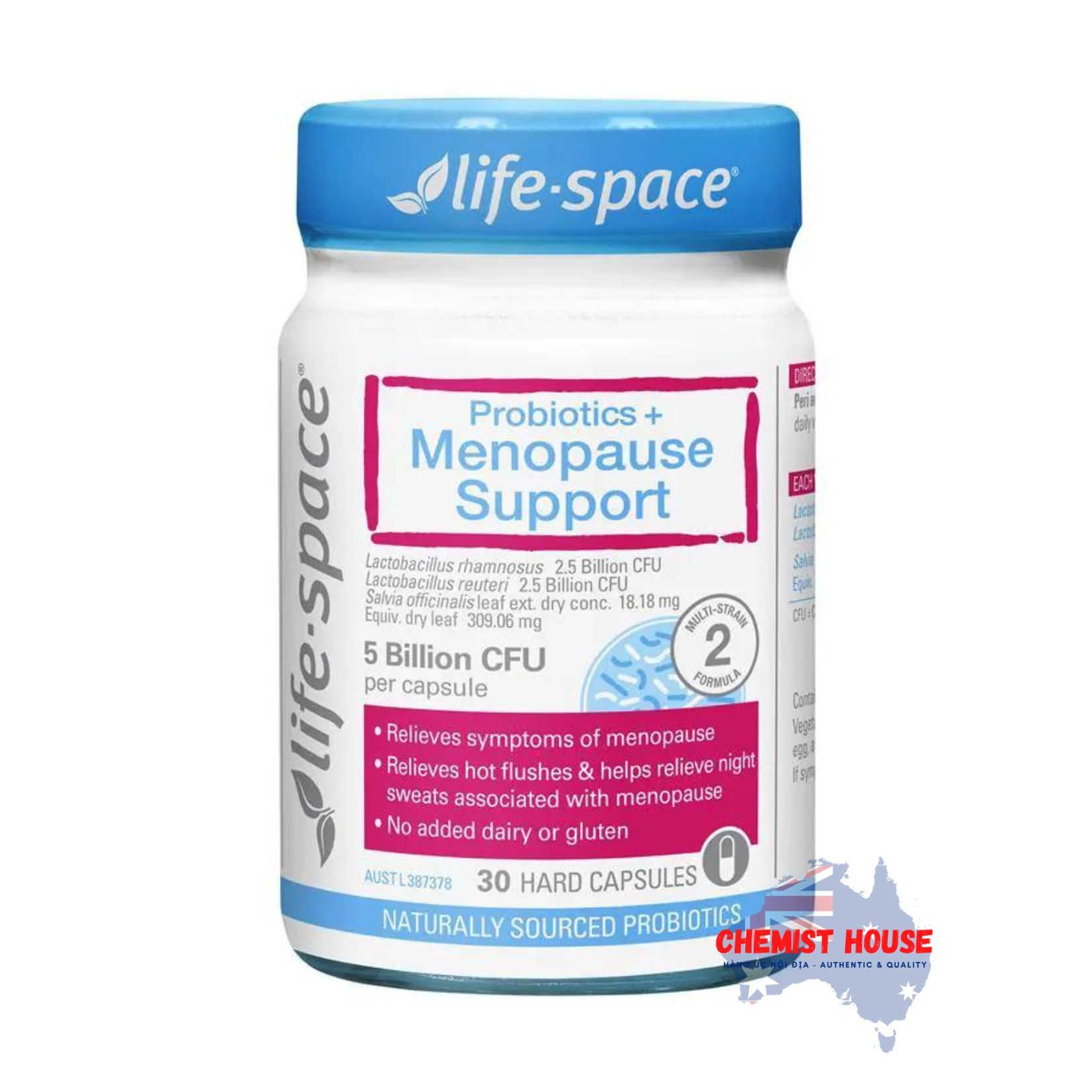 Life Space Probiotics + Menopause Support 30 Capsules