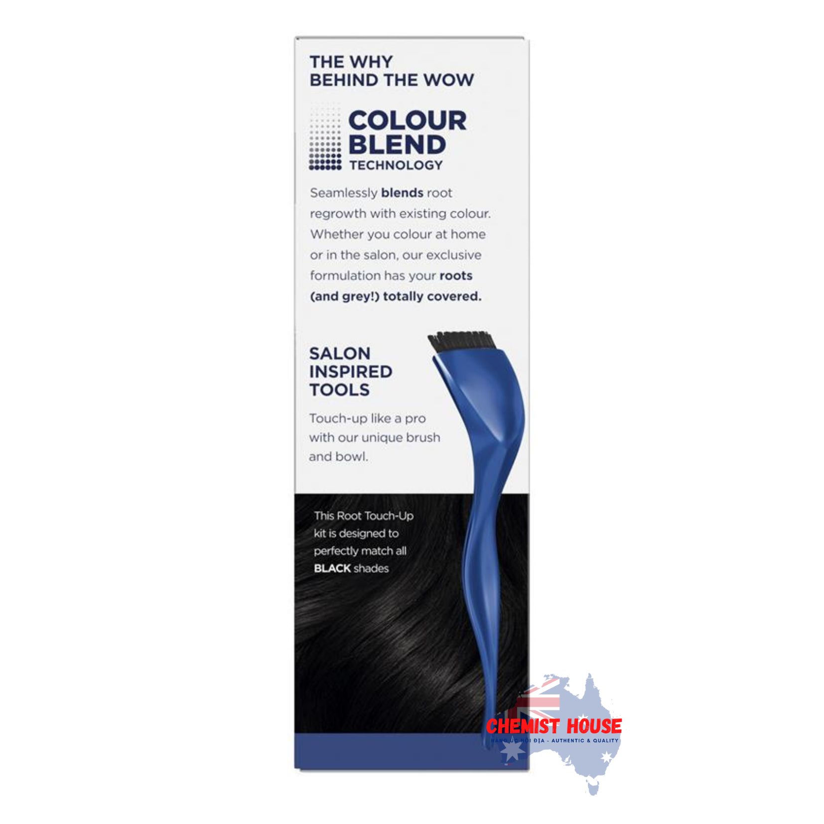 Thuốc Nhuộm Tóc Chuẩn Màu & Dễ Dàng Sử Dụng Lâu Phai Màu Đen - Clairol Nice N Easy Root Touch Up Màu Đen