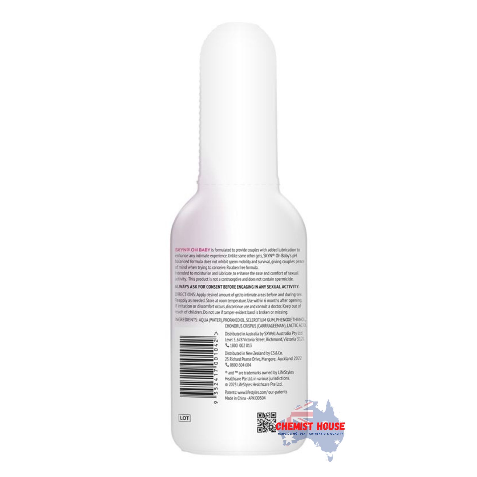 Chất Bôi Trơn SKYN™ Oh Baby 80ml - SKYN™ Oh Baby Sperm-Friendly Lubricant 80ml