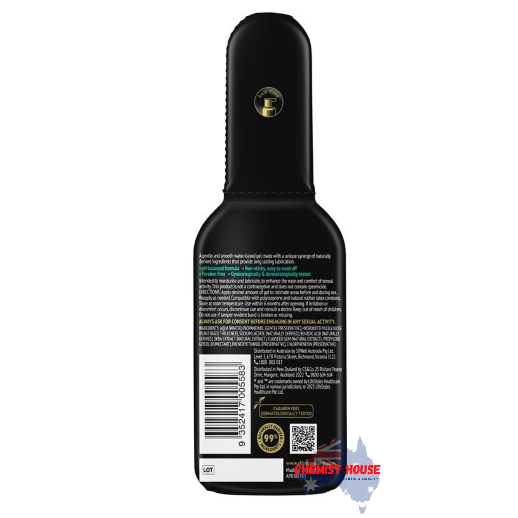 Gel Bôi Trơn & Dưỡng Ẩm Làm Tăng Sự Thoải Mái, Dễ Chịu Trong Thời Gian Quan Hệ SKYN™ Naturally Endless 80ml - SKYN® Naturally Endless Lubricant 80ml