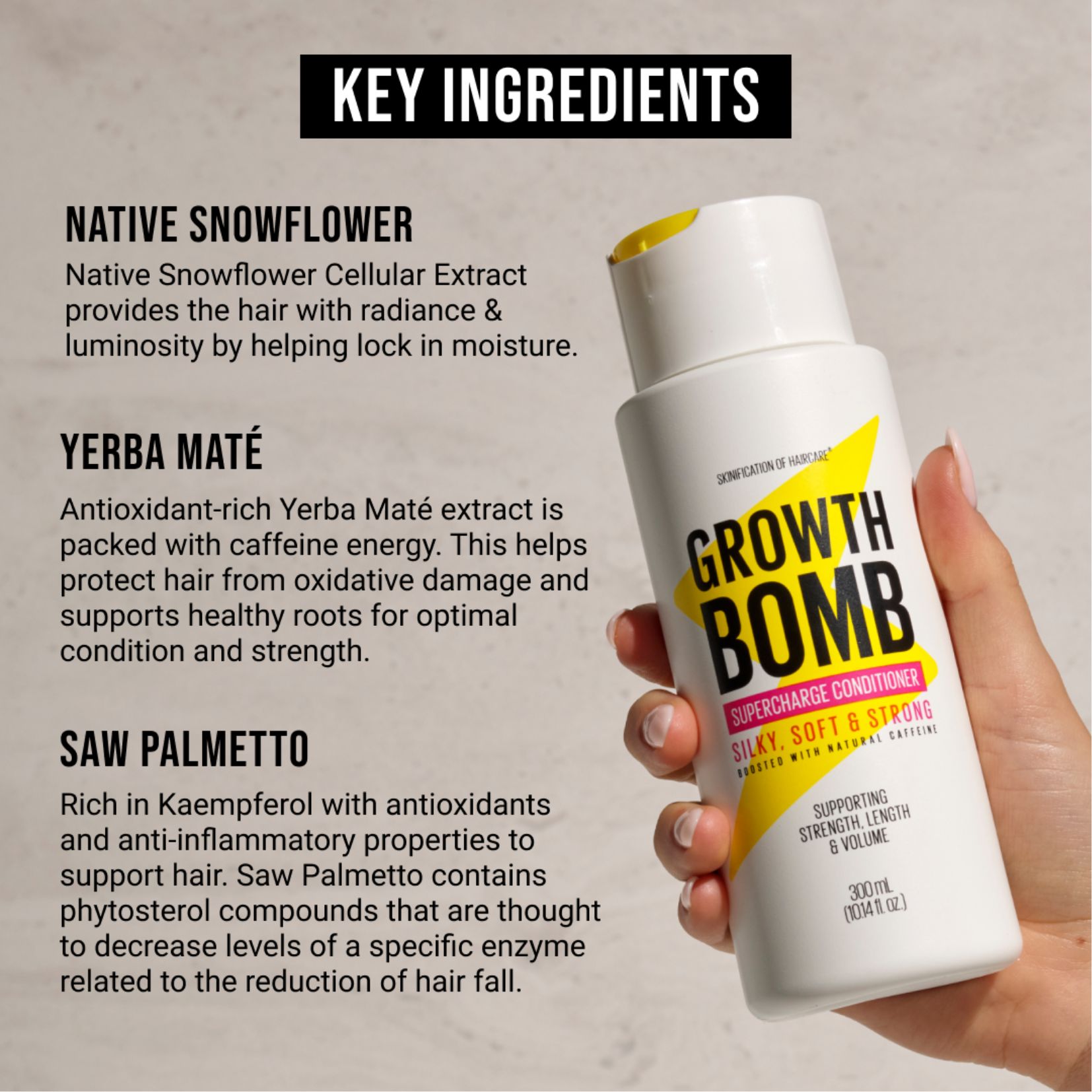 Dầu Xả Hỗ Trợ Cho Mái Tóc Chắc Khỏe Growth Bomb 300ml - Growth Bomb Conditioner 300ml