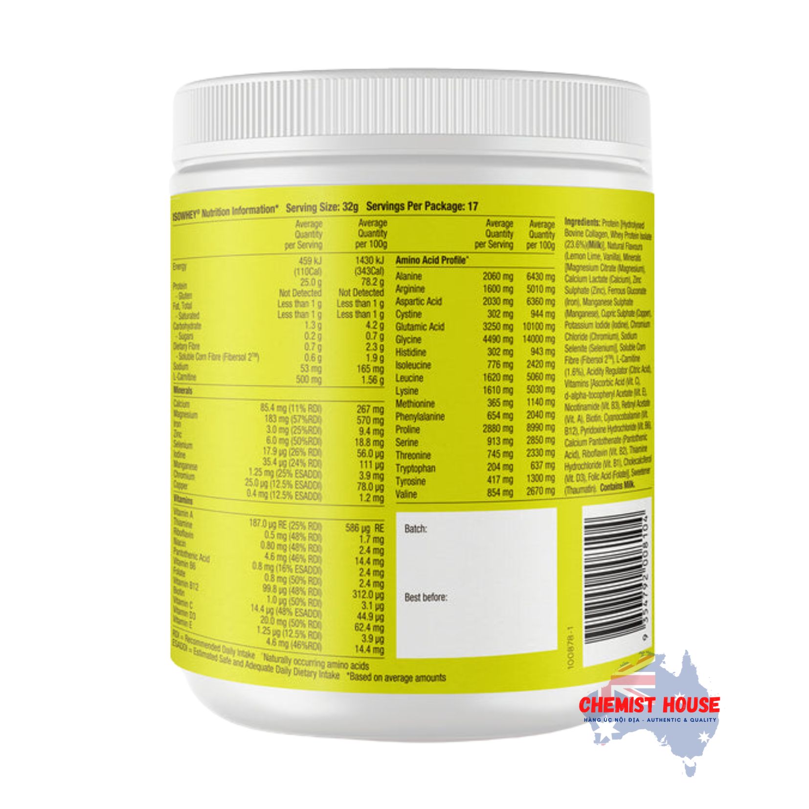 Isowhey Clear Lemon Lime 550g
