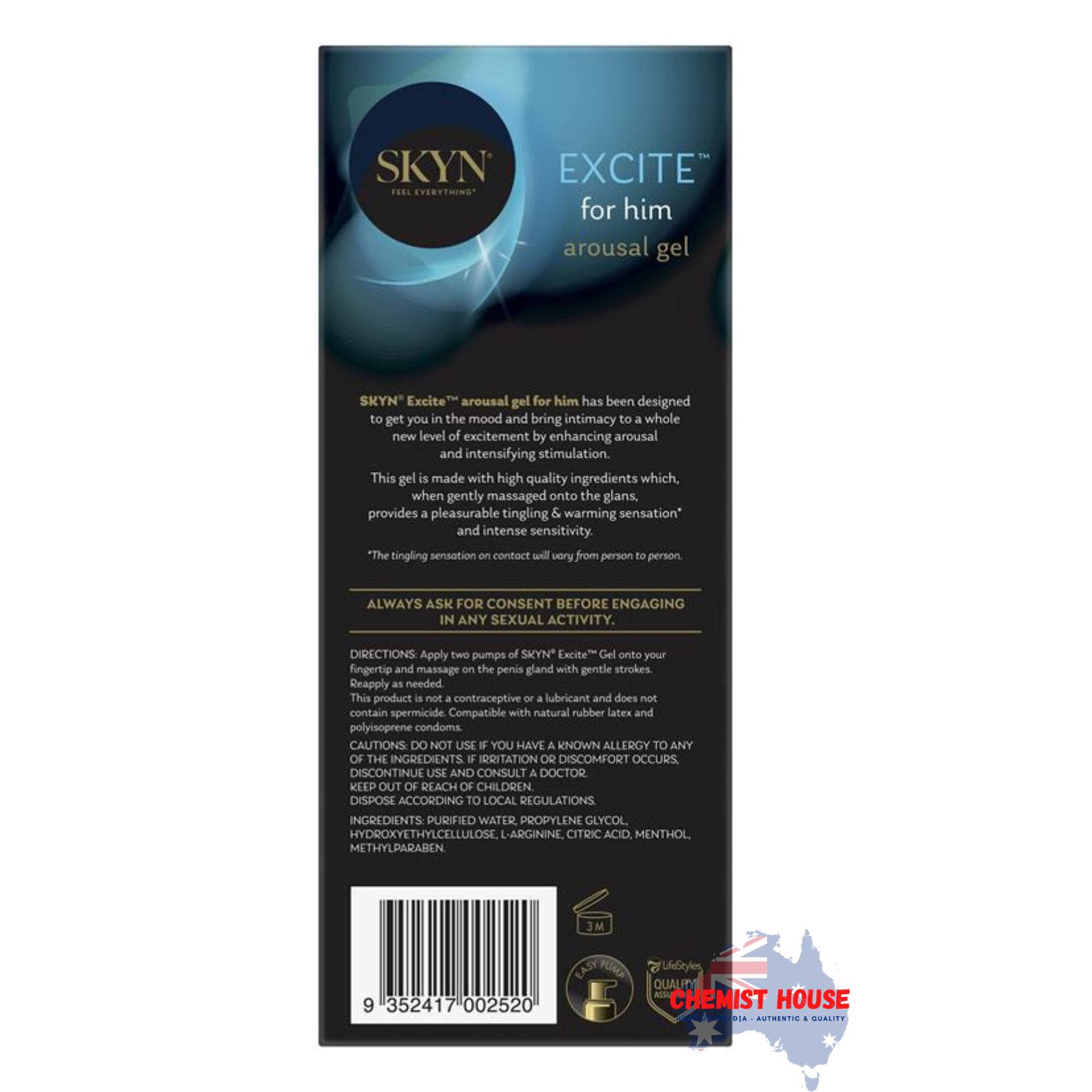 Gel Hỗ Trợ Tăng Khoái Cảm & Kích Thích SKYN™ Excite for Him 15ml