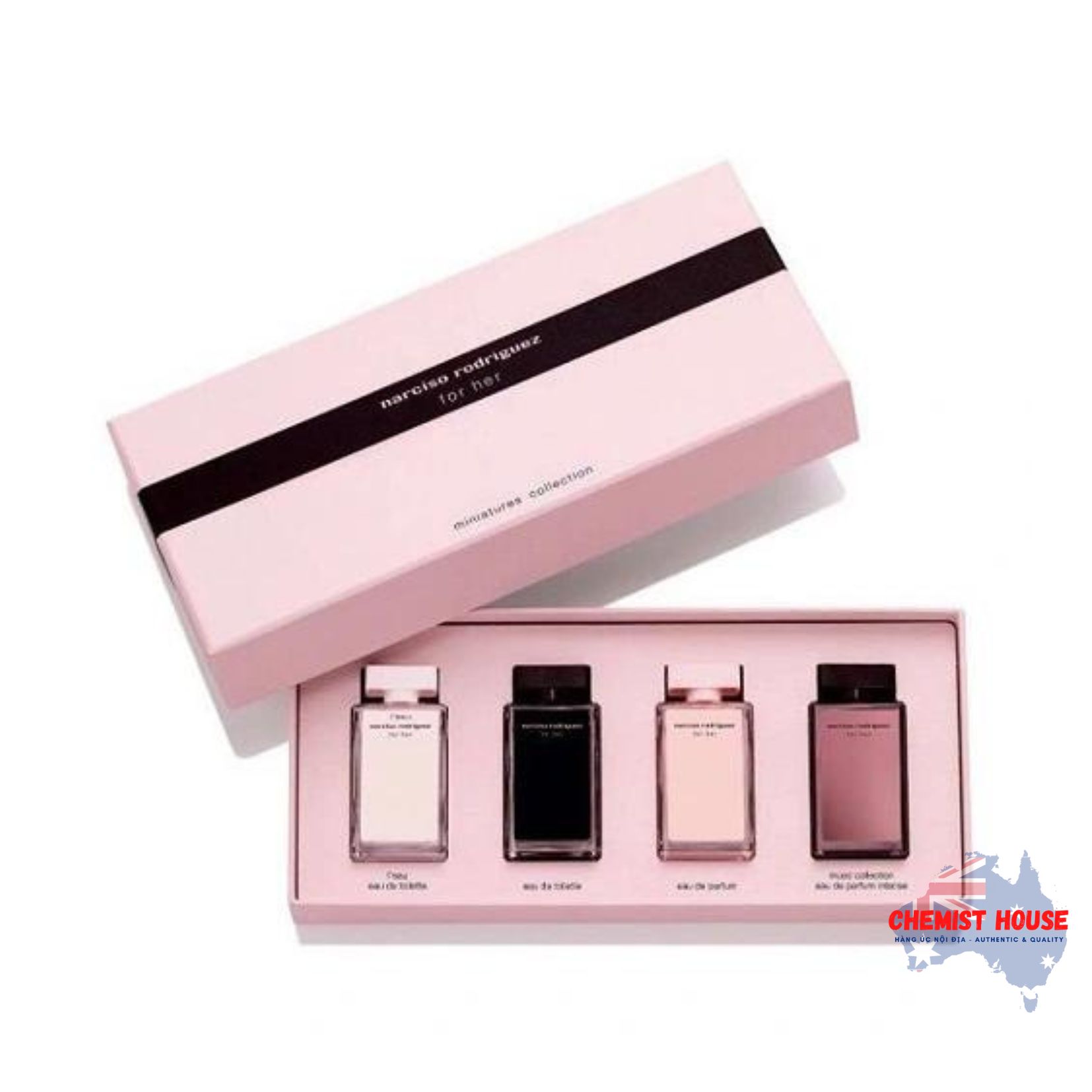 Set Nước Hoa Narciso Rodriguez For Her Collection 4pcs ( 7,5ml x 4) - Narciso Rodriguez for Her 7.5ml 4 Piece Mini Set