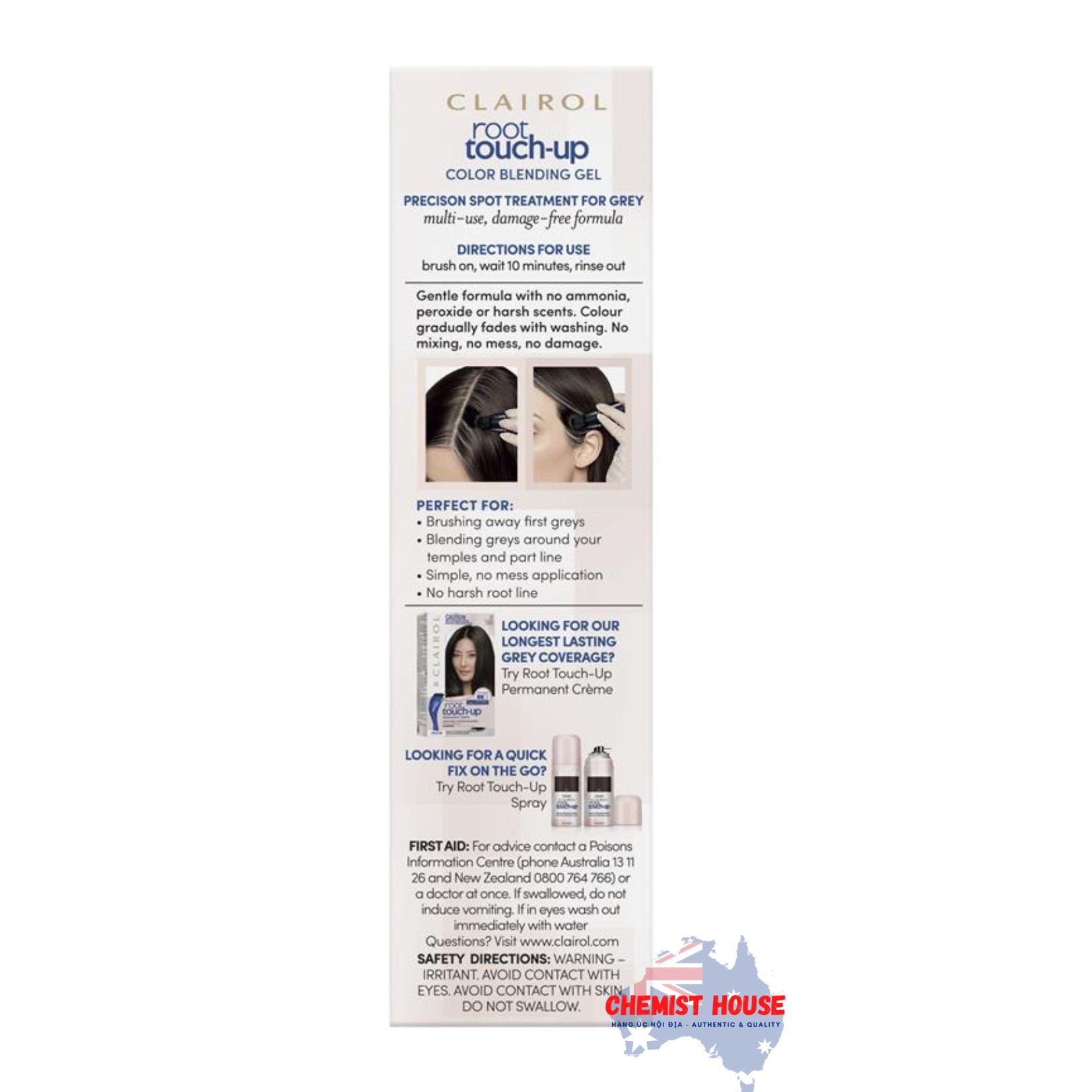 Gel Phủ Chân Tóc Clairol Nice & Easy Root Touch Up Màu Nâu Sẫm - Clairol Nice & Easy Root Touch Up Blending Gel - Dark Brown