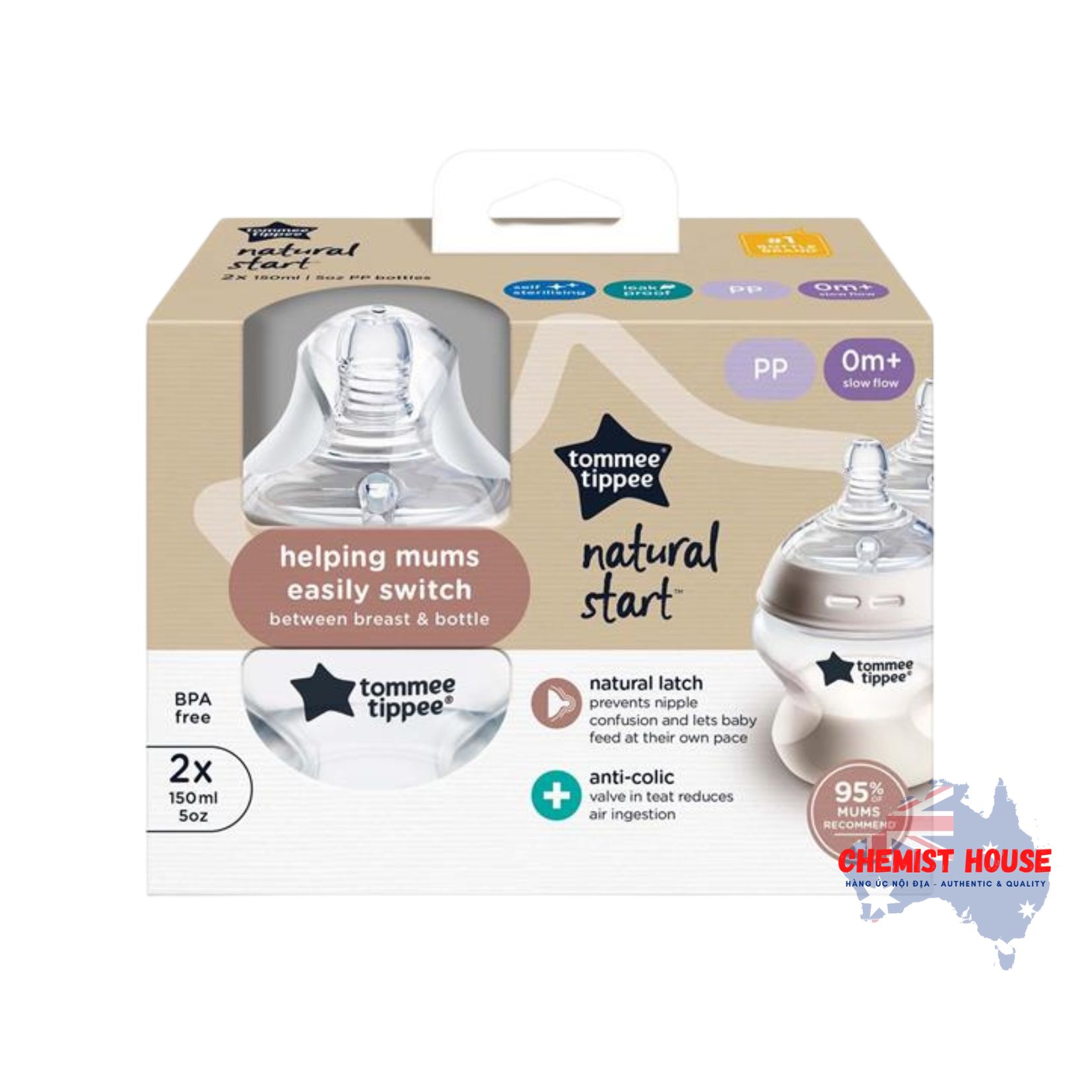 Bình Sữa Tommee Tippee Ty Siêu Mềm, Siêu Tự Nhiên & Đa Dạng Cho Bé - Tommee Tippee