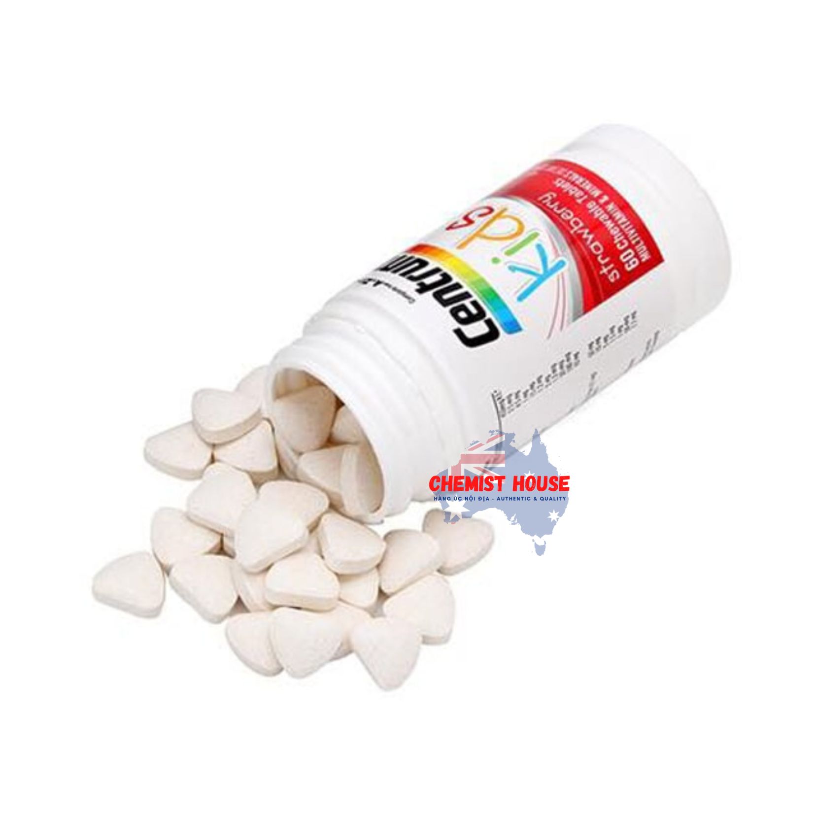 Viên nhai Vitamin cho trẻ em Centrum Kids Strawberry 60 chewable tablets