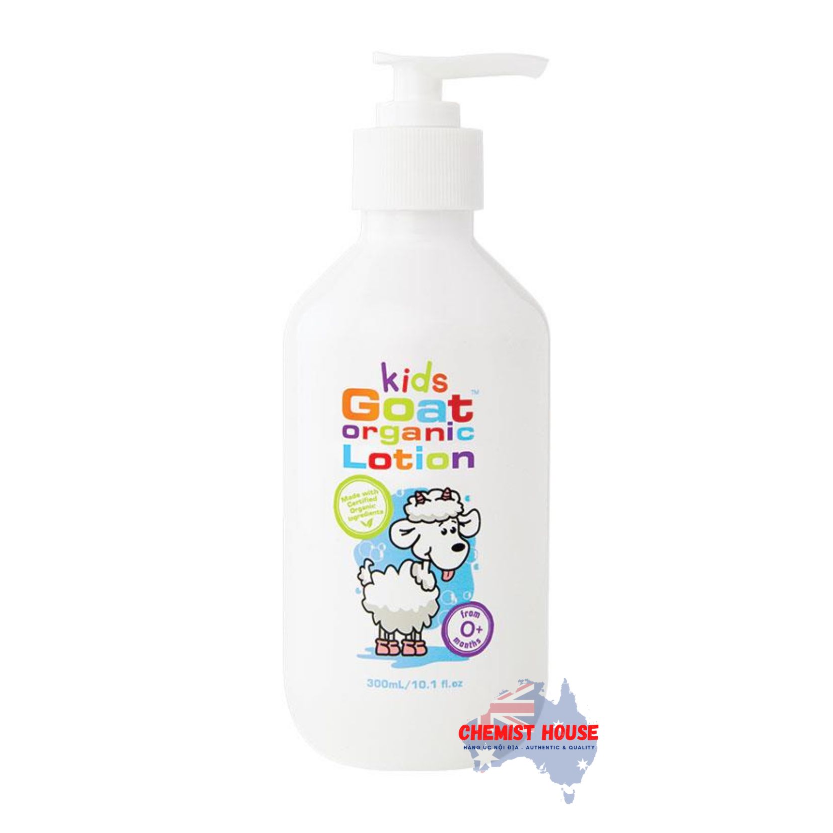 Sữa Dưỡng Ẩm Hữu Cơ Goat Kids Cho Bé Dịu Nhẹ & Lành Tính 300ml - Goat Kids Organic Moisturising Lotion 300ml