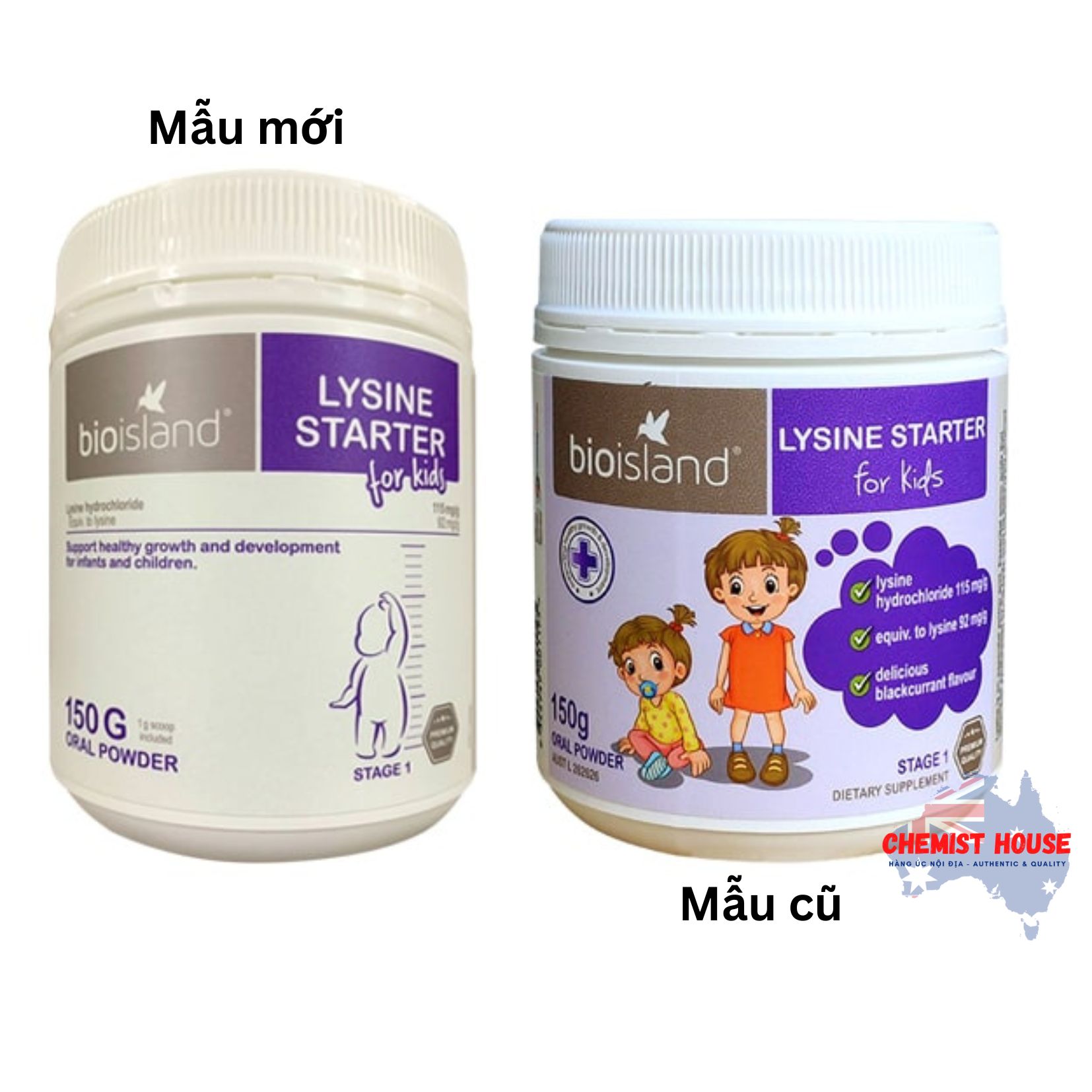 Bio Island Lysine Starter - Bột tăng chiều cao 150g