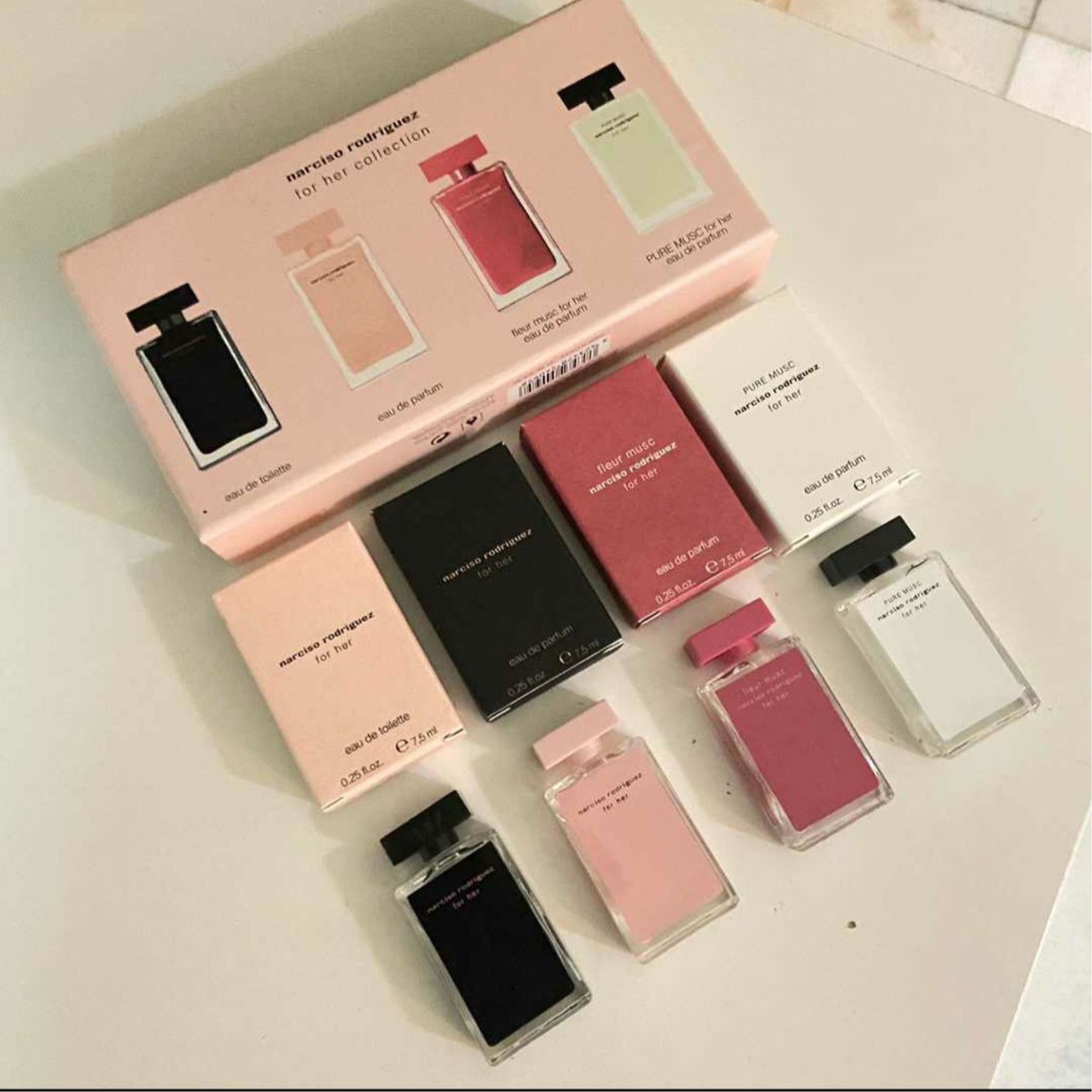 Set Nước Hoa Narciso Rodriguez For Her Collection 4pcs ( 7,5ml x 4) - Narciso Rodriguez for Her 7.5ml 4 Piece Mini Set