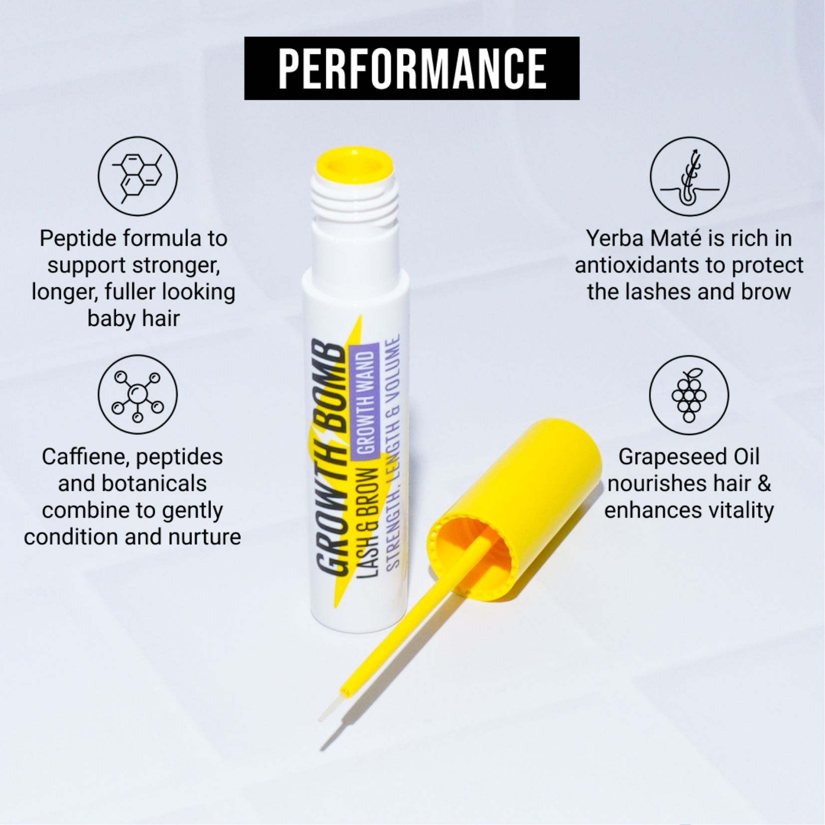 Serum Huyết Thanh Hỗ Trợ Mọc Mày & Mi Chắc Khỏe Growth Bomb 5ml - Growth Bomb Eyebrow & Eyelash Growth Serum 5ml