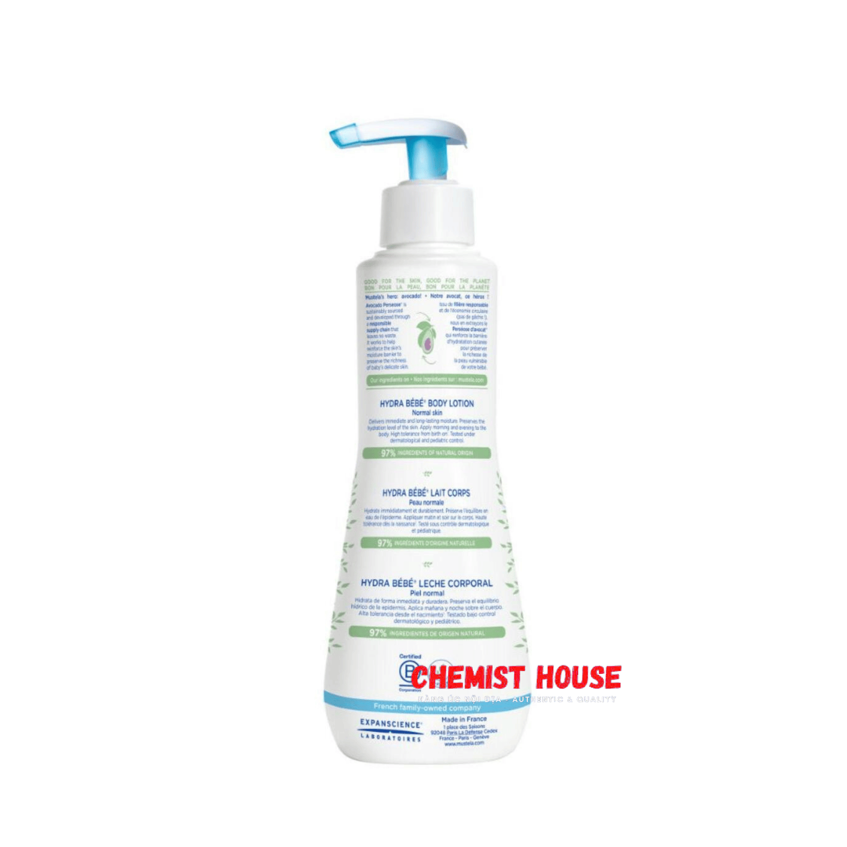 Dưỡng Thể Da Cho Bé  Mustela Hydra-Bebe Body Lotion 300ml