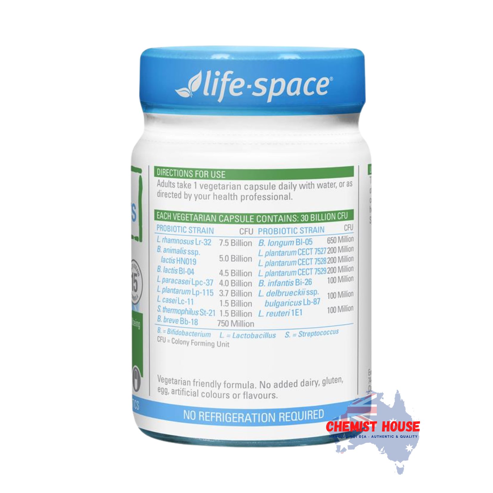 Life Space Probiotic For 60+ Years - Viên uống bổ sung vi sinh cho người lớn trên 60 tuổi 60 viên