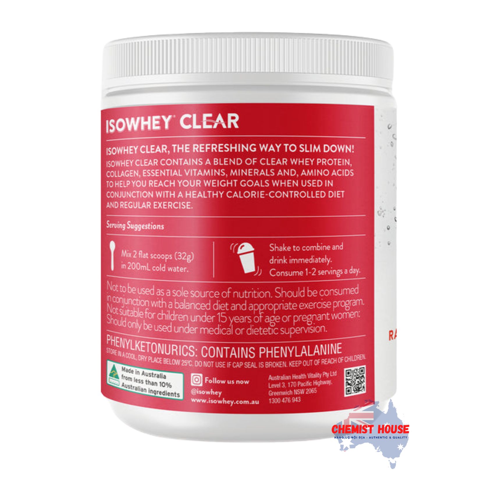 Isowhey Clear Cranberry Raspberry 550g