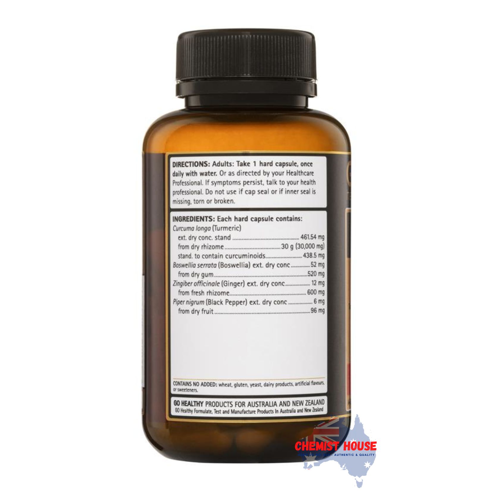 Viên Uống Tinh Chất Nghệ Tươi GO Healthy Turmeric 30000+  1-A-Day 60 Viên - GO Healthy Turmeric 30000+ 1 A Day 60 Vege Capsules