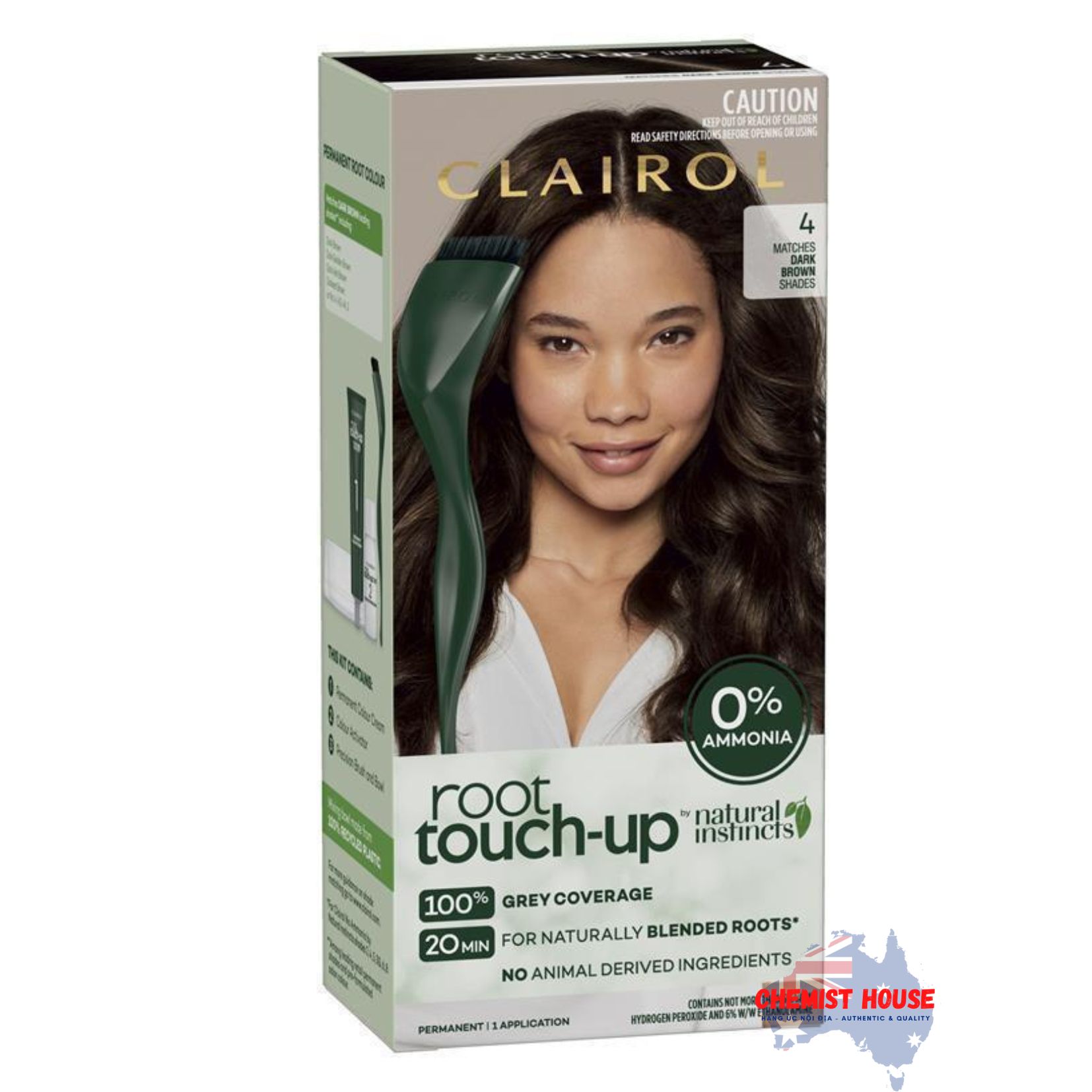 Phấn Che & Thuốc Nhuộm Phủ Bạc Tự Nhiên Độ Che Phủ Cao Clairol Nice & Easy Root Touch Up Màu Nâu Nhạt