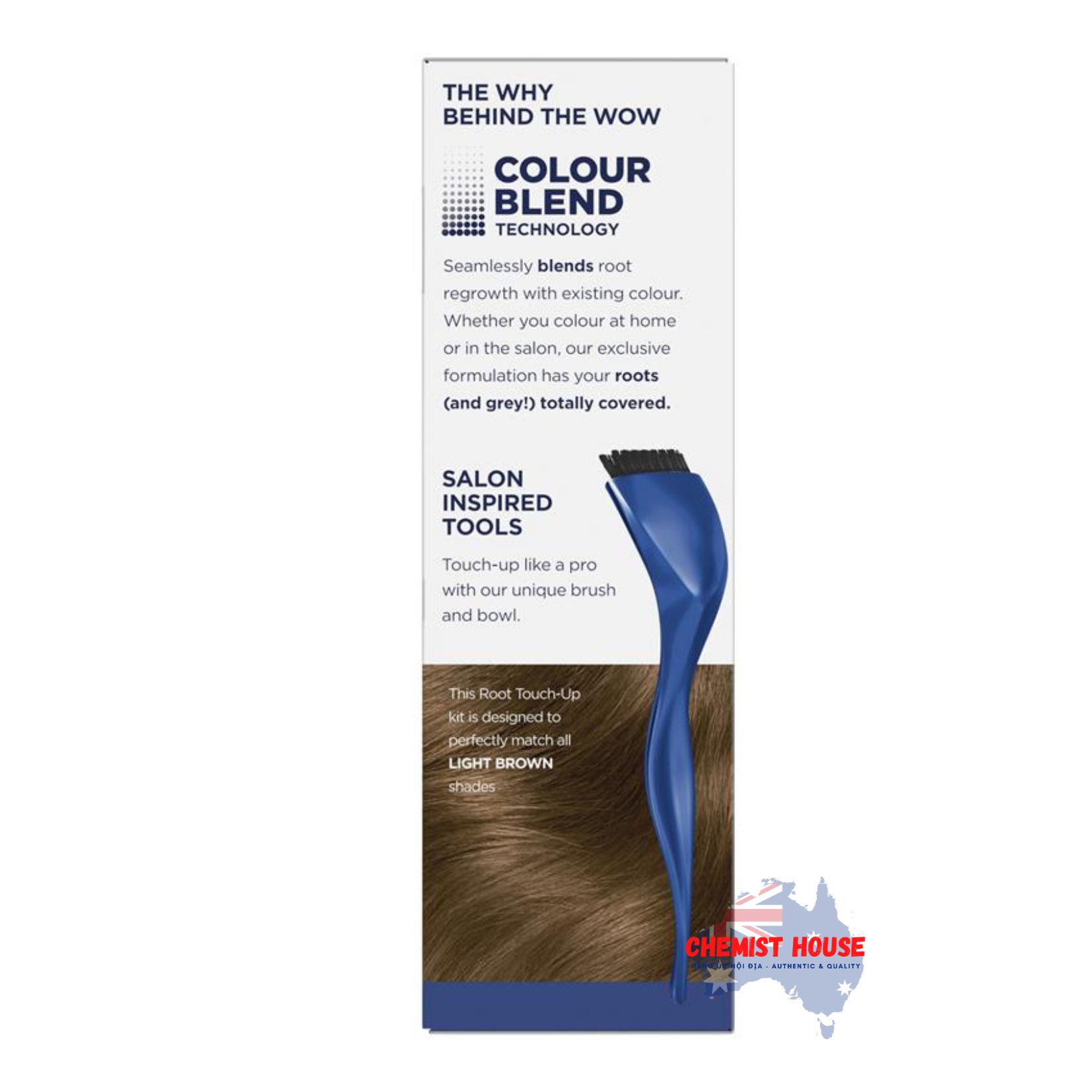 Thuốc Nhuộm Tóc Chuẩn Màu & Dễ Dàng Sử Dụng Lâu Phai - Clairol Nice N Easy Root Touch Up Số 6 Màu Nâu Nhạt - Clairol Nice N Easy Root Touch Up Permanent Hair Colour 6 Light Brown