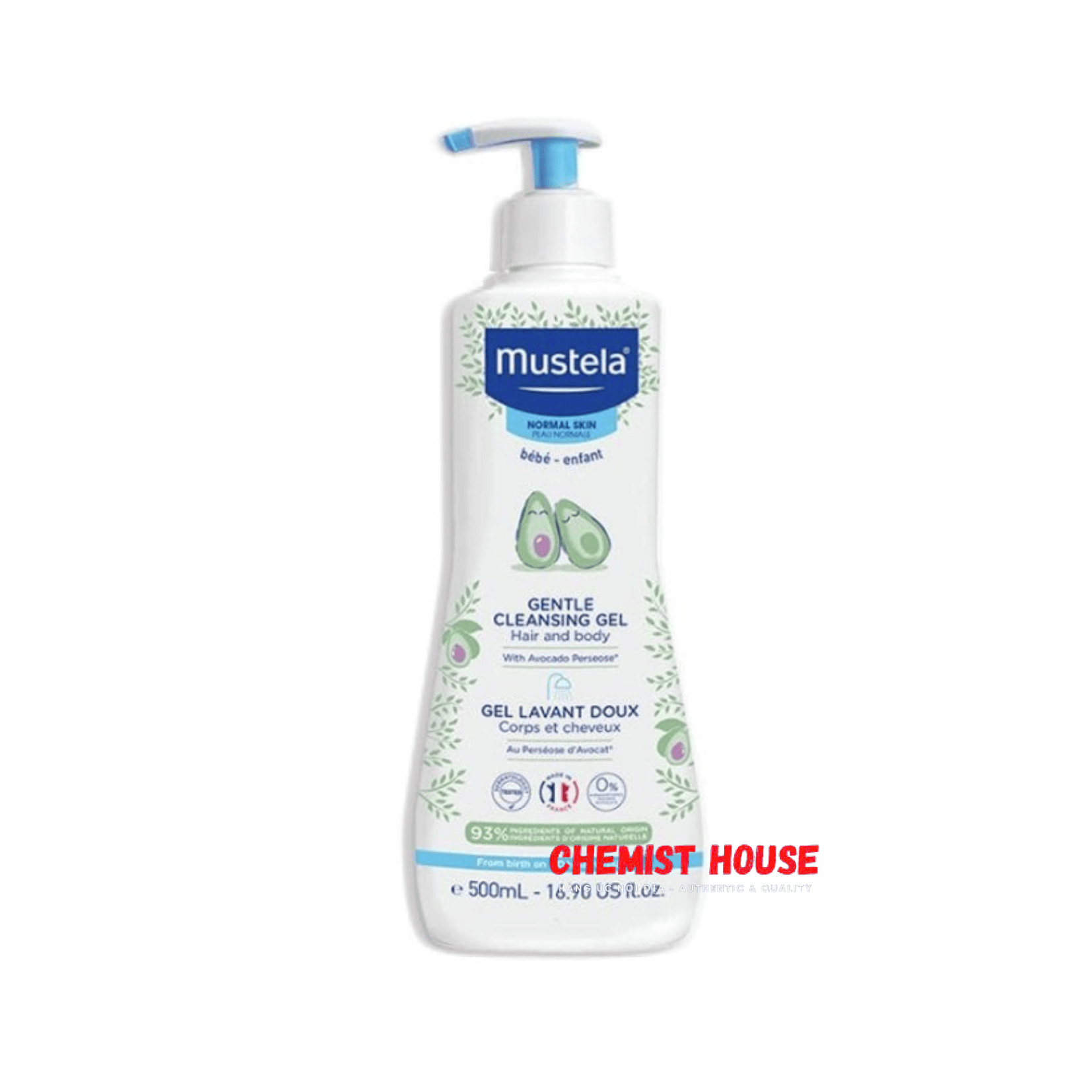 Gel Tắm Gội Cho Bé Mustela Gentle Cleansing Gel 500ml