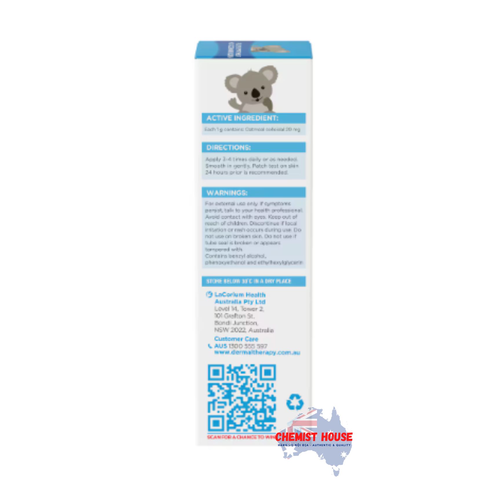 Kem dưỡng ẩm Dermal Therapy Little Bodies Eczema Moisturising Lotion Tube 175ml