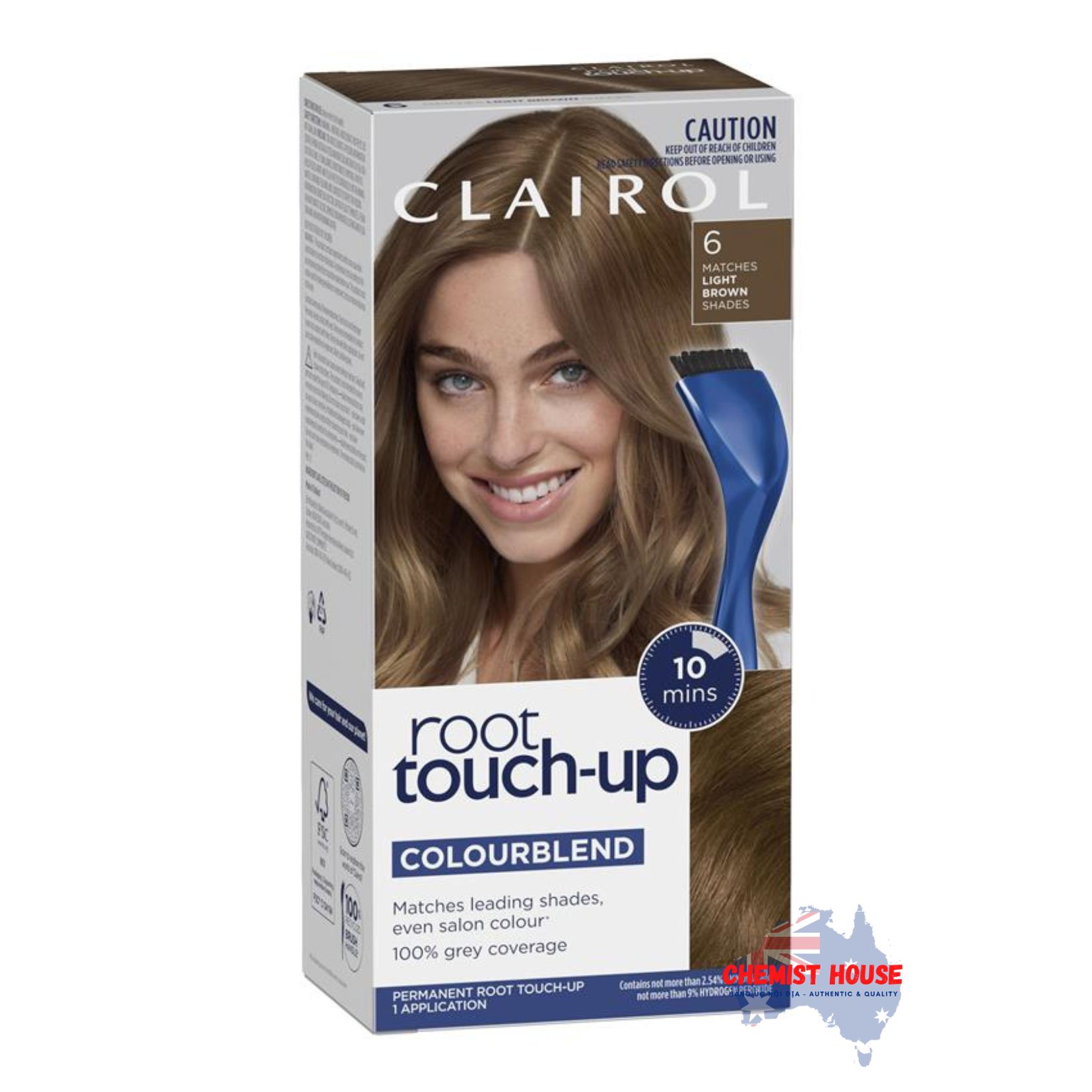Phấn Che & Thuốc Nhuộm Phủ Bạc Tự Nhiên Độ Che Phủ Cao Clairol Nice & Easy Root Touch Up Màu Nâu Nhạt