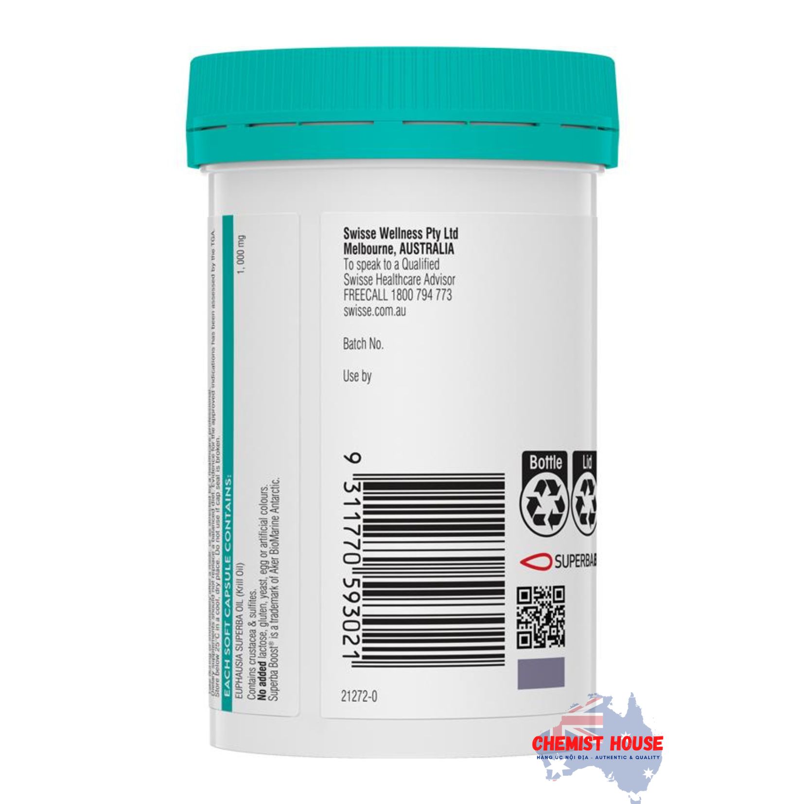 Viên Uống Dầu Nhuyễn Thể Swisse High Strength Krill Oil 60 Viên - Swisse High Strength Krill Oil 60 Capsules Exclusive Size