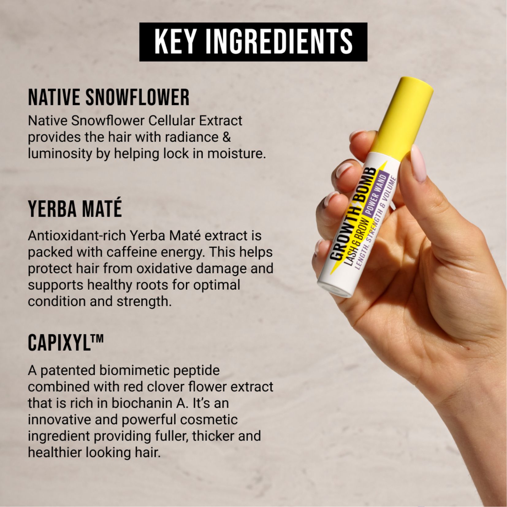 Serum Huyết Thanh Hỗ Trợ Mọc Mày & Mi Chắc Khỏe Growth Bomb 5ml - Growth Bomb Eyebrow & Eyelash Growth Serum 5ml