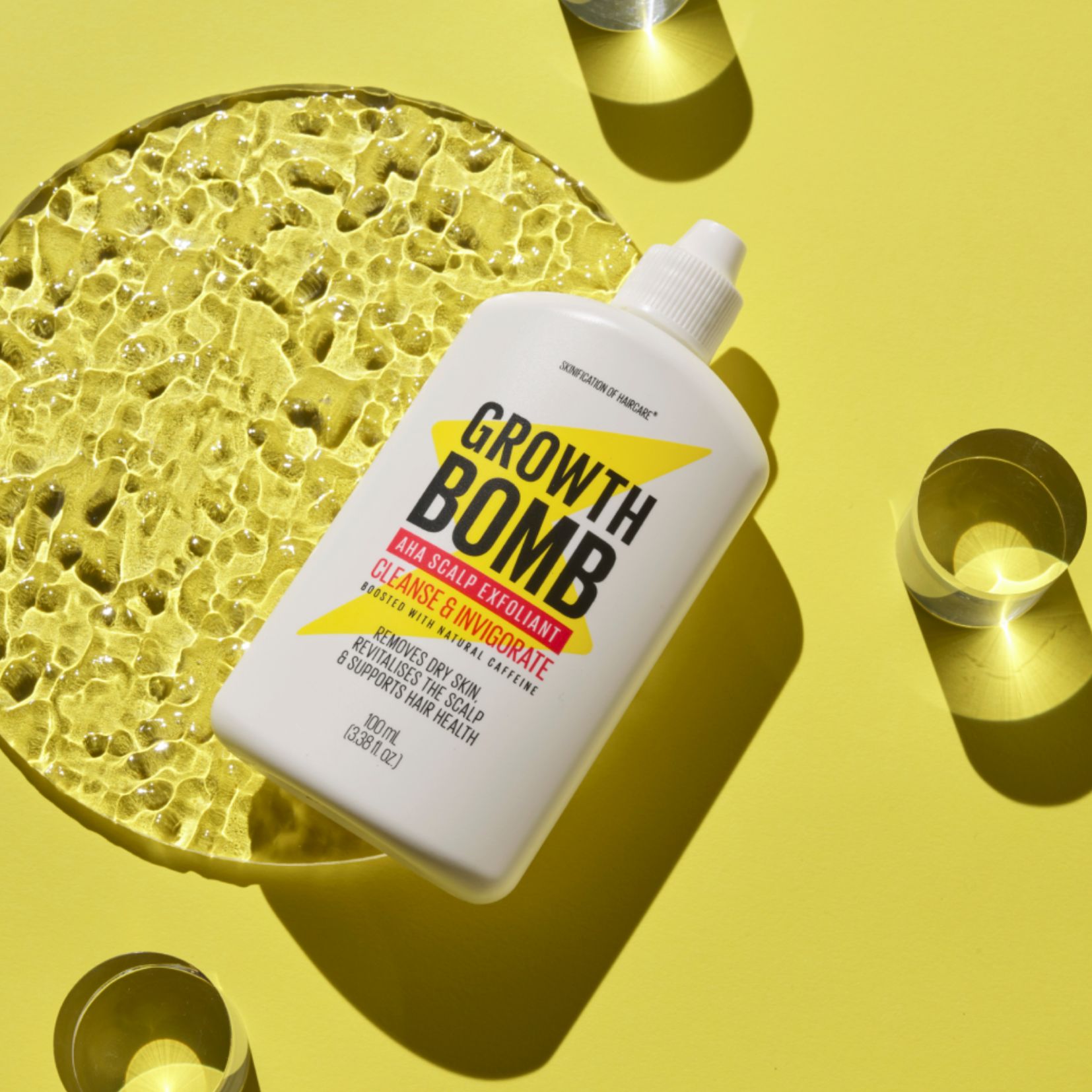Tẩy Tế Bào Chết Da Đầu Hỗ  Trợ Loại Bỏ Da Khô & Phục Hồi Da Đầu Growth Bomb AHA 100m - Growth Bomb AHA Scalp Exfoliant 100ml