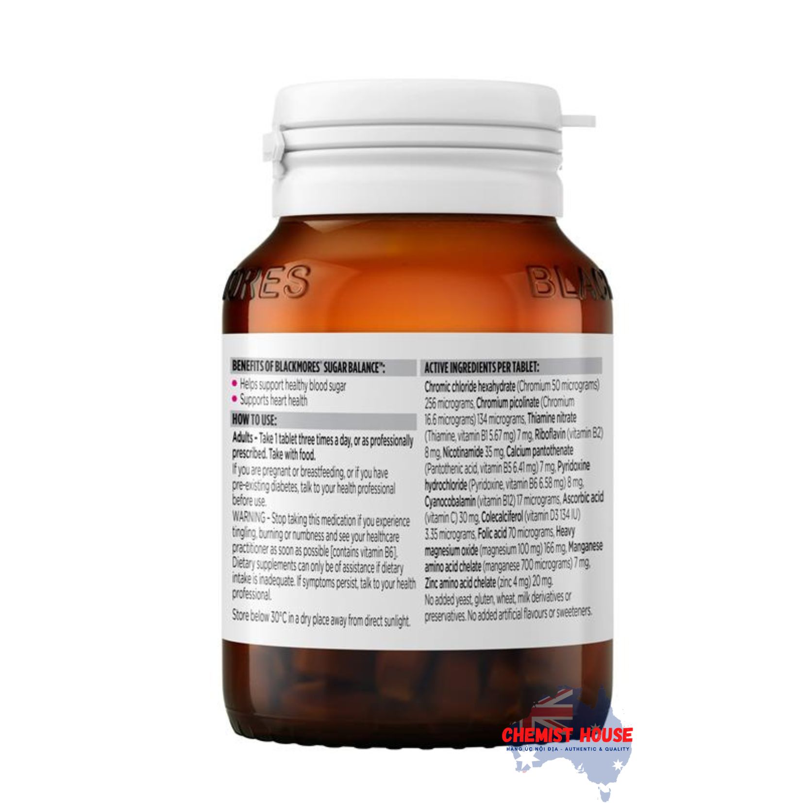 Blackmores Sugar Balance - Viên uống cân bằng đường huyết 90 viên