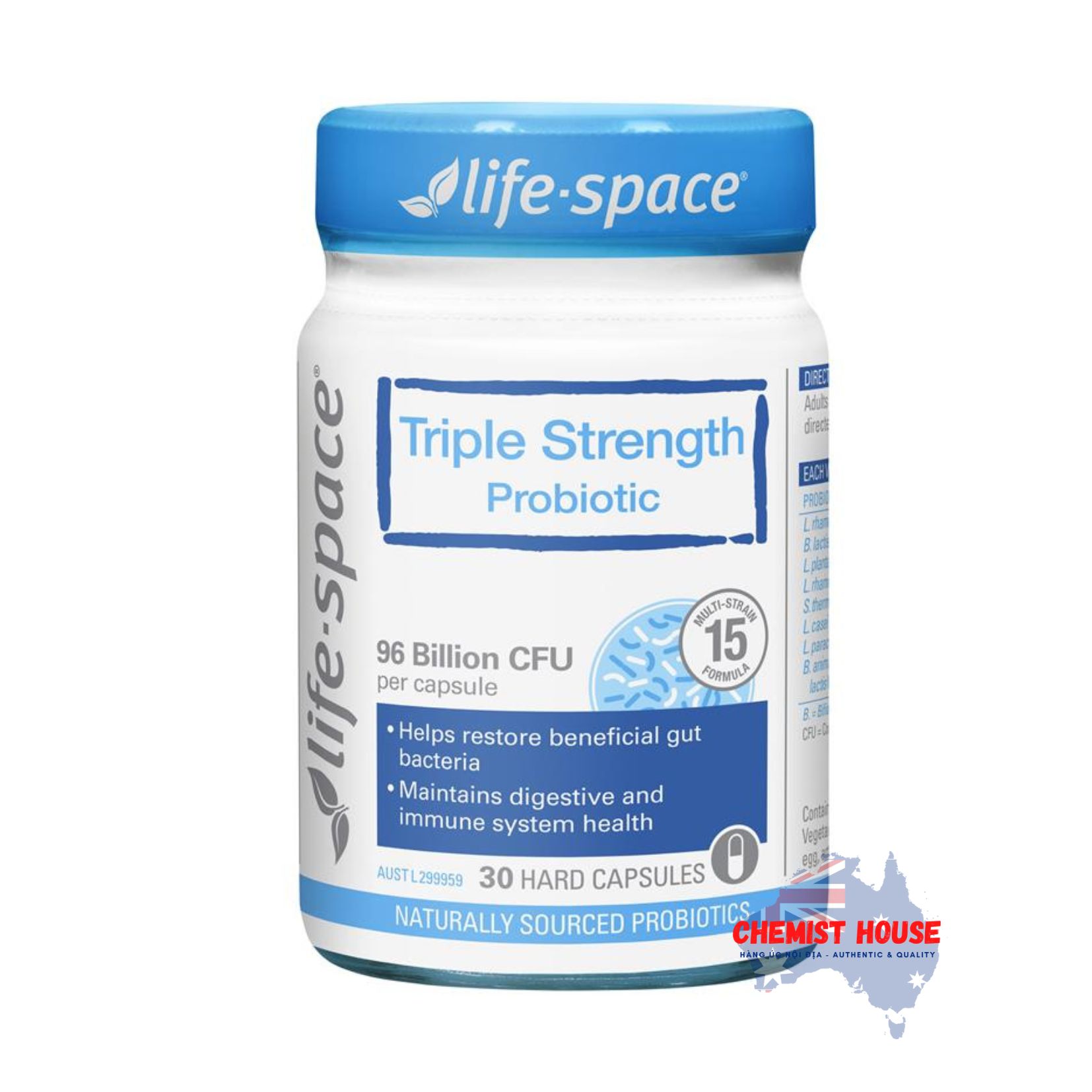 Life Space Triple Strength Probiotic - Viên uống lợi khuẩn 30 viên