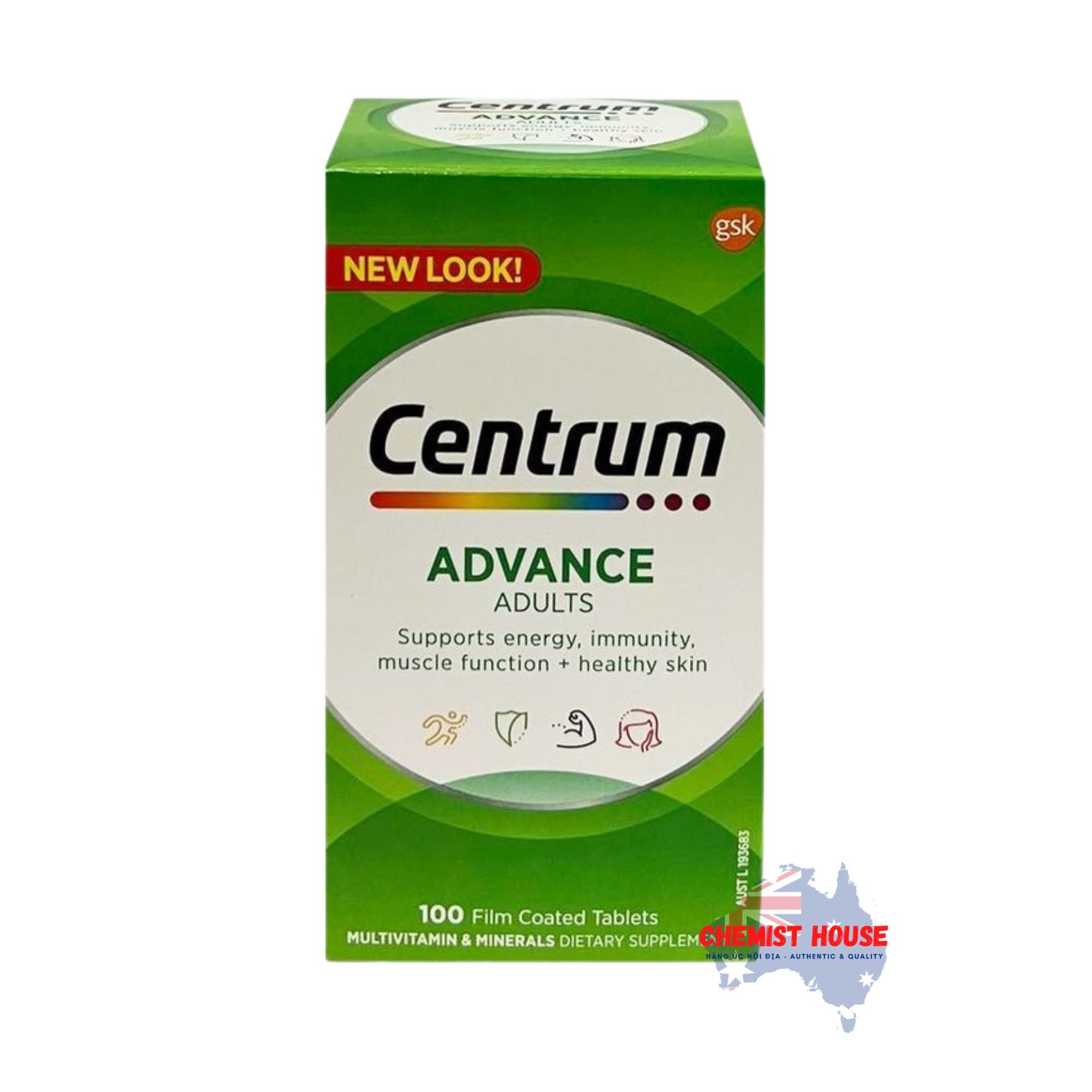 Vitamin Tổng hợp cho người trưởng thành Centrum Advance 100 Tablets