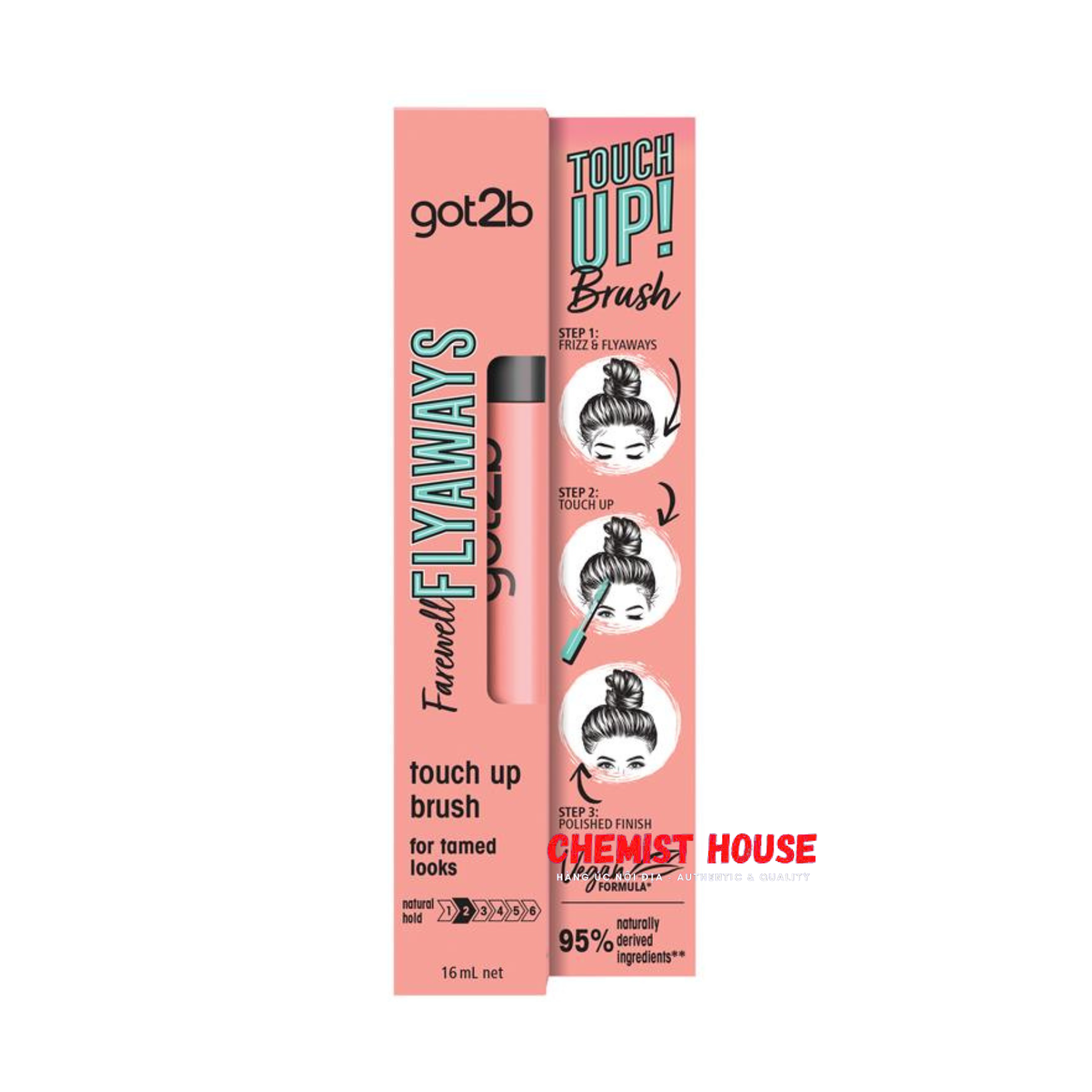Got2b Cọ Che Phủ Tóc 16ml - Got2b Farewell Flyaways Touch Up Brush 16ml - Che Phủ Tóc Hói Làm Dài Mái