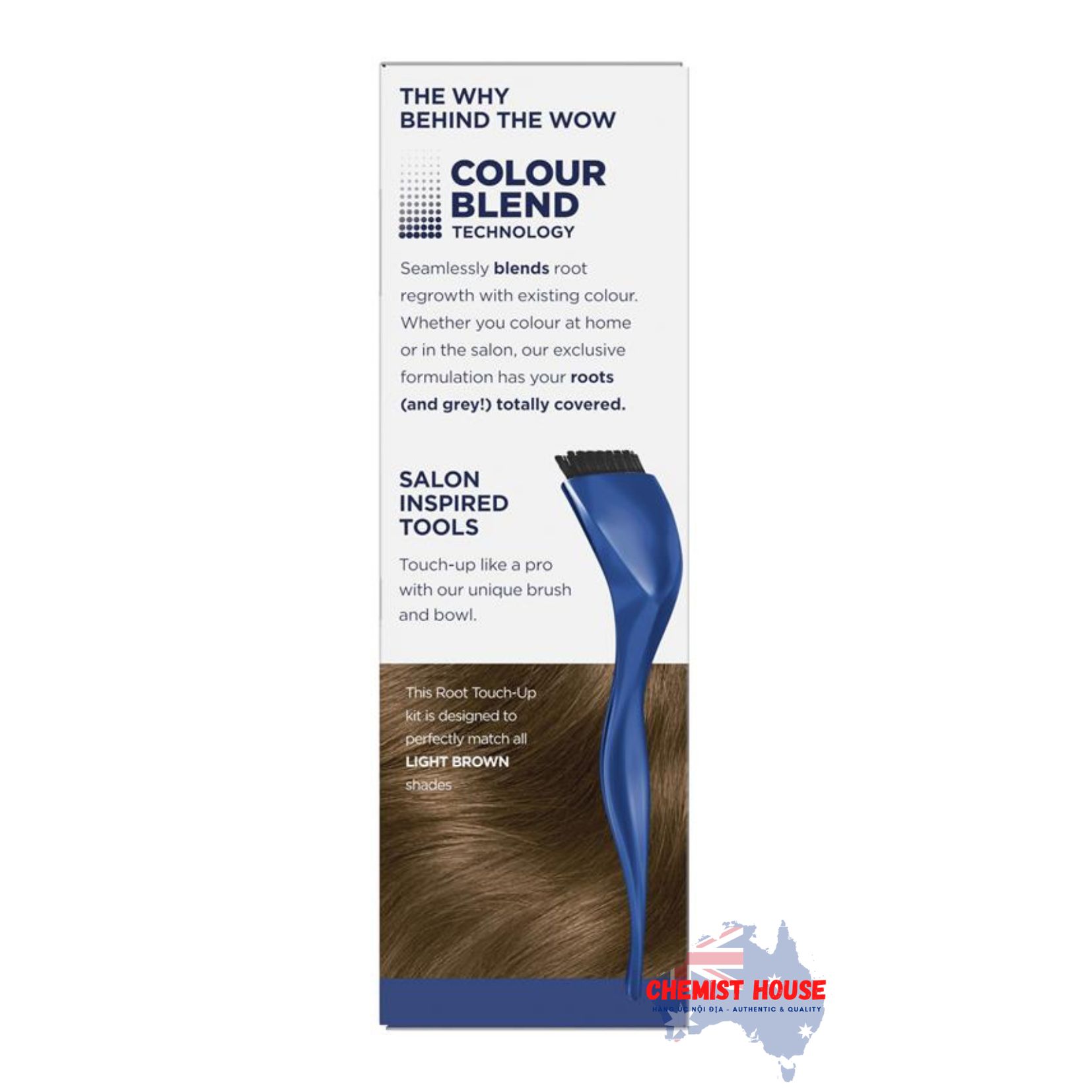 Phấn Che & Thuốc Nhuộm Phủ Bạc Tự Nhiên Độ Che Phủ Cao Clairol Nice & Easy Root Touch Up Màu Nâu Nhạt
