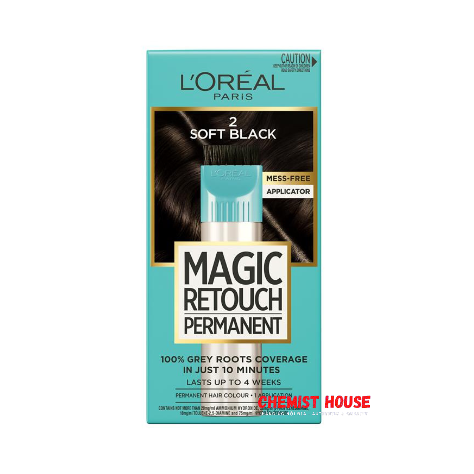 L'Oreal Paris Magic Retouch vĩnh viễn 2 màu tóc Đen Mềm - L'Oreal Paris Magic Retouch Permanent 2 Soft Black