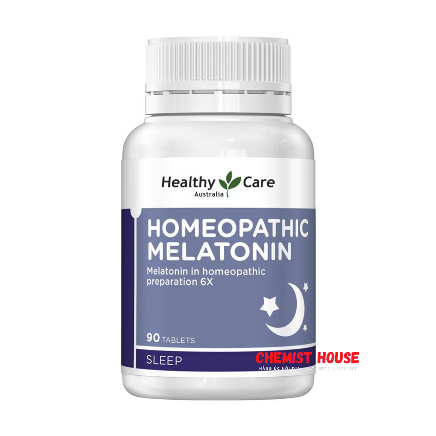 Healthy Care Melatonin Homeopathic 90 Viên - Viên Uống Hỗ Trợ Giấc Ngủ