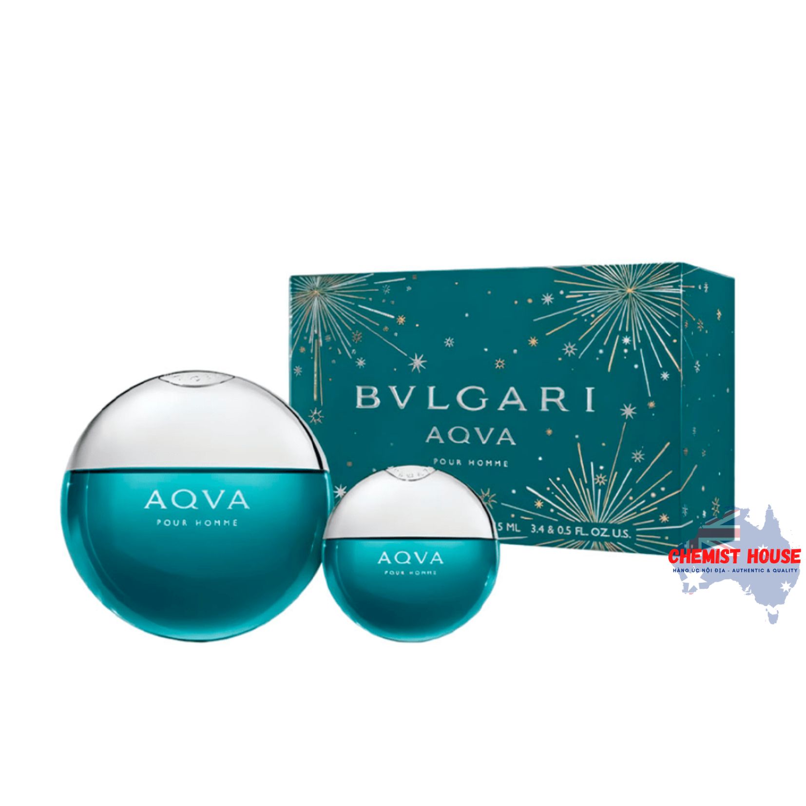 Set 2 Nước Hoa Bvlgari Aqua Eau de Toilette 100ml+15ml - Bvlgari Aqua Eau de Toilette 100ml 2 Piece Set