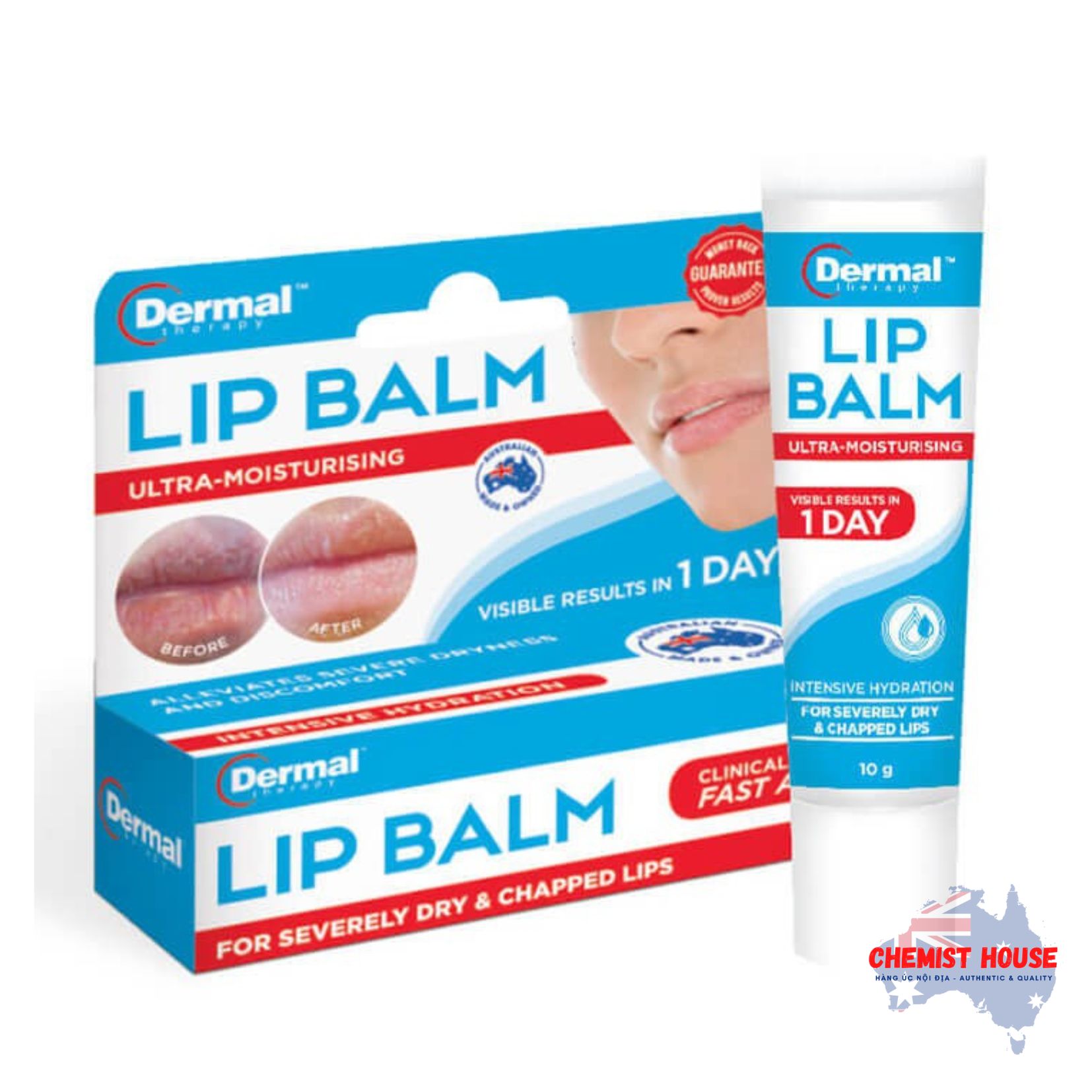 Son Dưỡng Môi Dermal Therapy Lipbalm 10g Giảm Khô Nứt Nẻ Môi