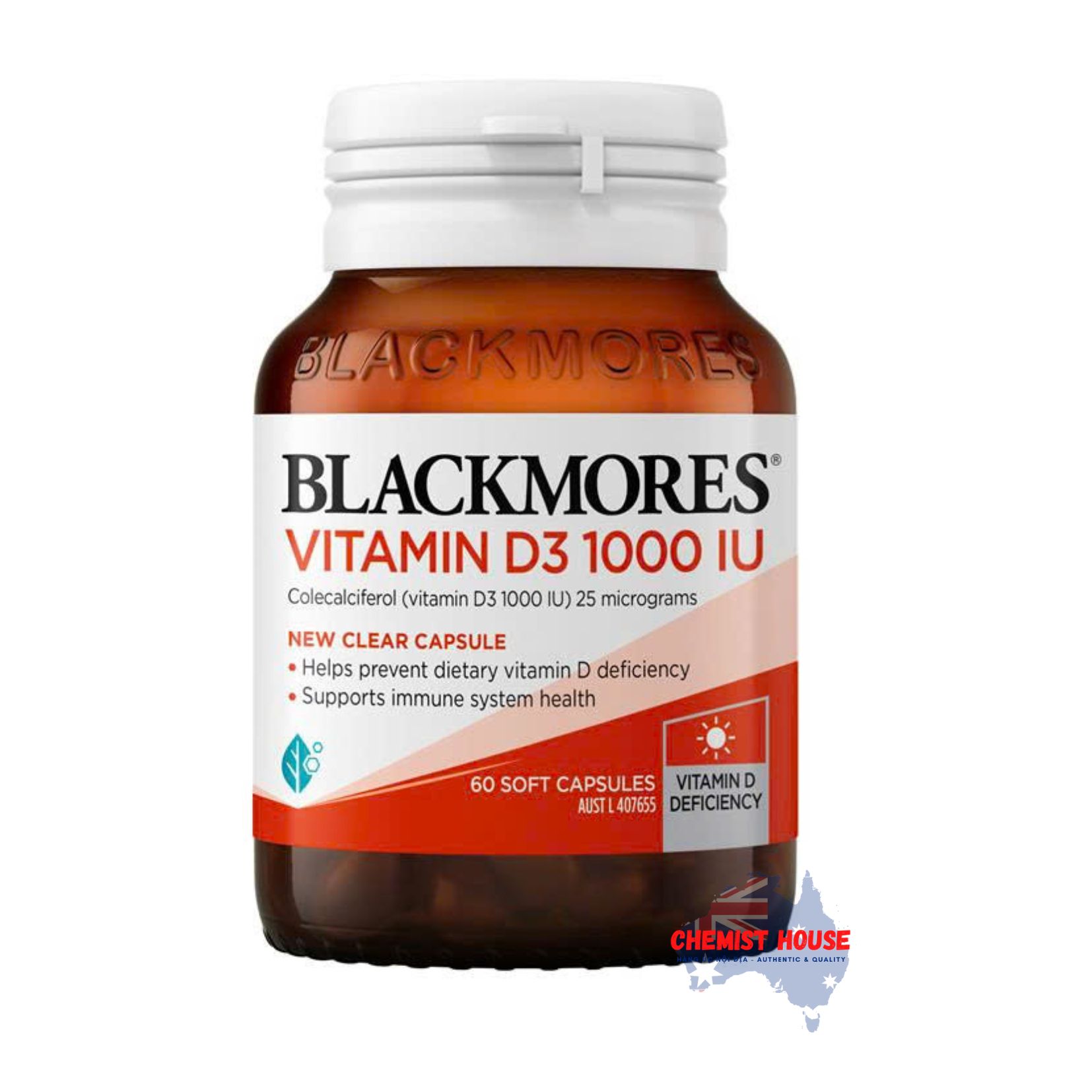 Blackmores Vitamin D3 1000IU - Viên uống vitamin D3 60 viên