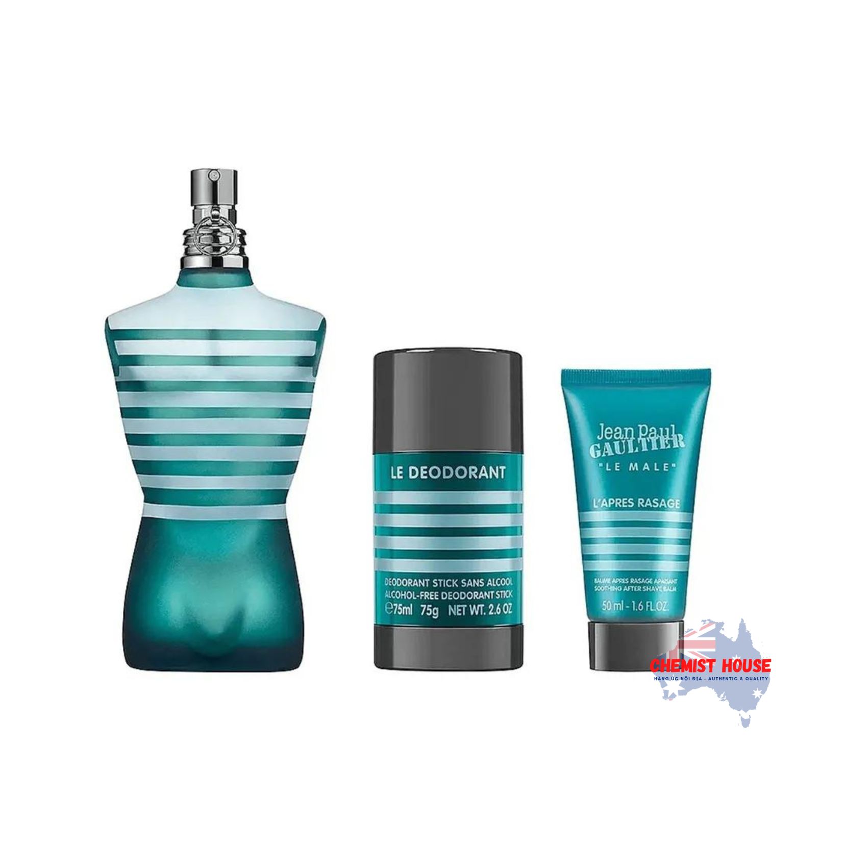 Set Nước Hoa Nam Jean Paul Gaultier Le Male 3 Món - Jean Paul Gaultier Le Male Eau de Toilette 125ml 3 Piece Set