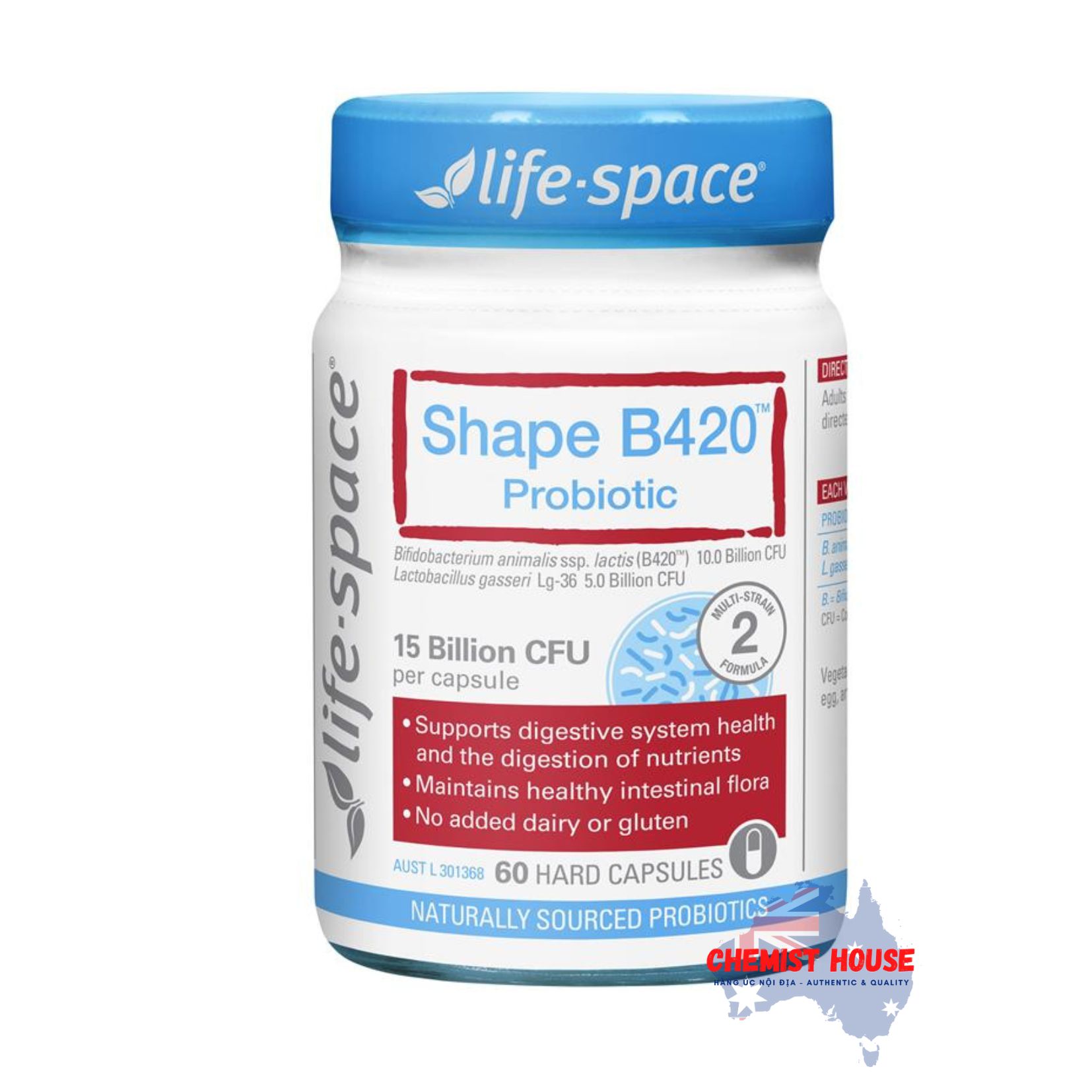 Life Space Shape B420 Probiotic - Men Vi Sinh Hỗ Trợ Tiêu Hoá 60 viên