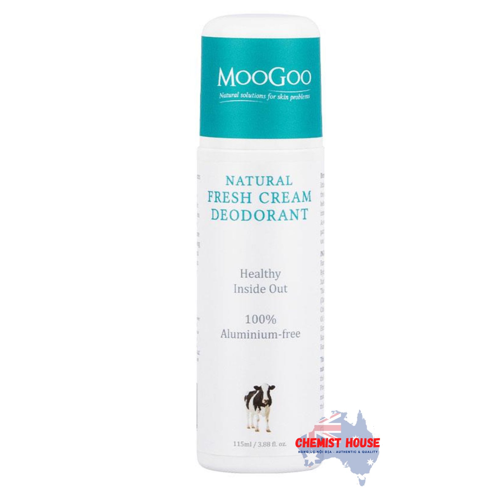 Lăn Khử Mùi MooGoo Fresh Cream Lemon Myrtle 115ml - Natural Fresh Cream Deodorant Lemon Myrtle 115ml