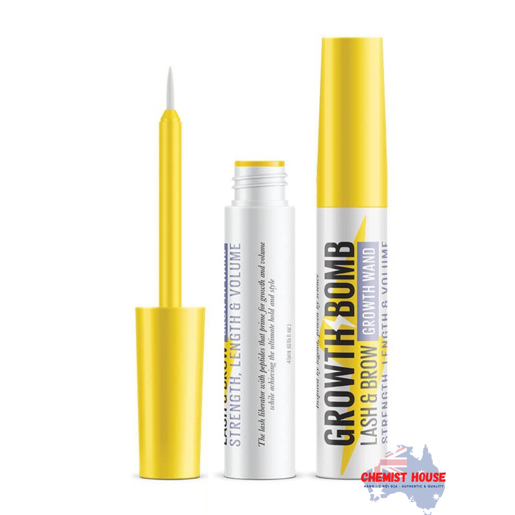 Serum Huyết Thanh Hỗ Trợ Mọc Mày & Mi Chắc Khỏe Growth Bomb 5ml - Growth Bomb Eyebrow & Eyelash Growth Serum 5ml