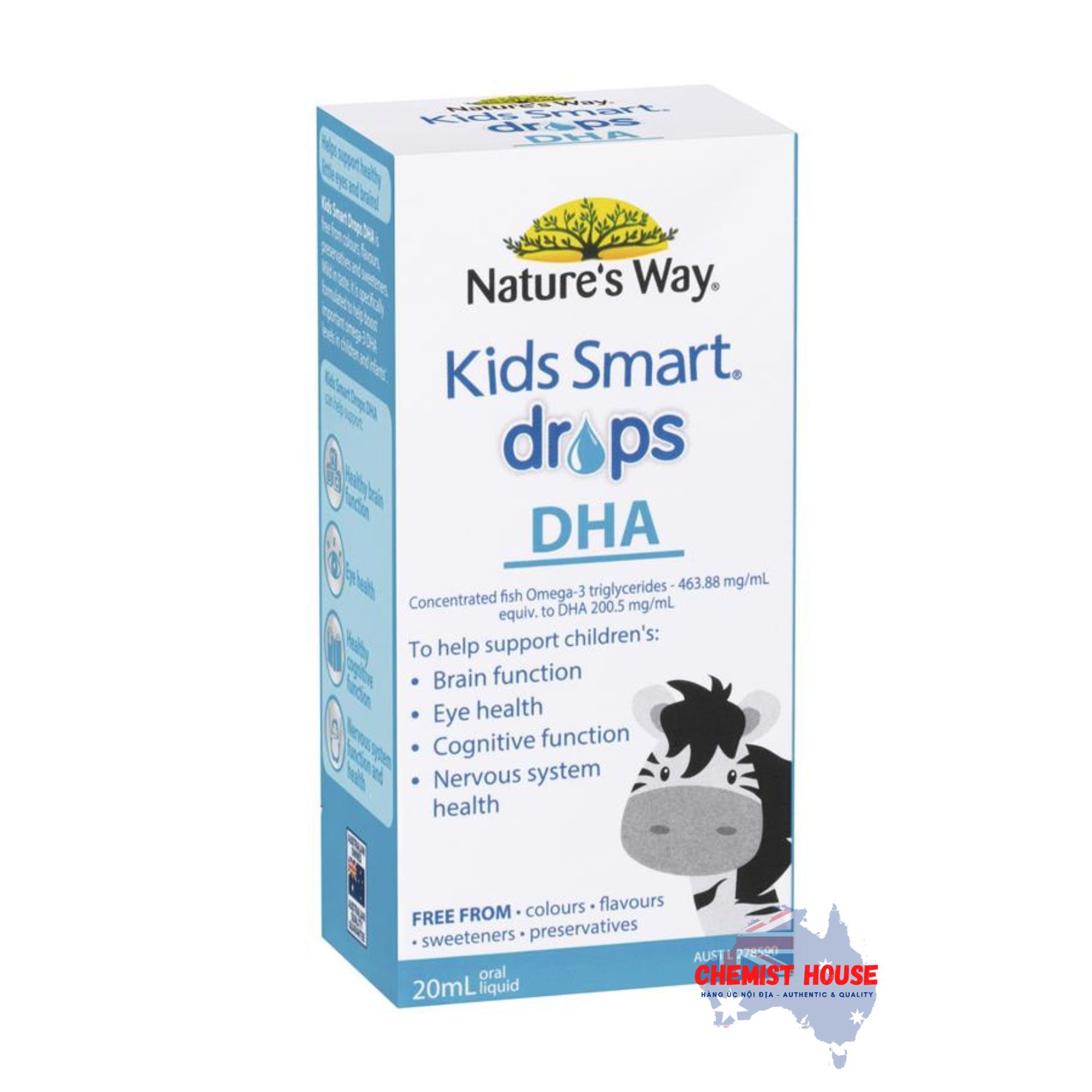 Nature's Way Kids Smart Drops DHA Hỗ Trợ Phát Triển Não Bộ, Thị Lực Cho Bé 20ML - Nature's Way Kids Smart Drops DHA 20ml