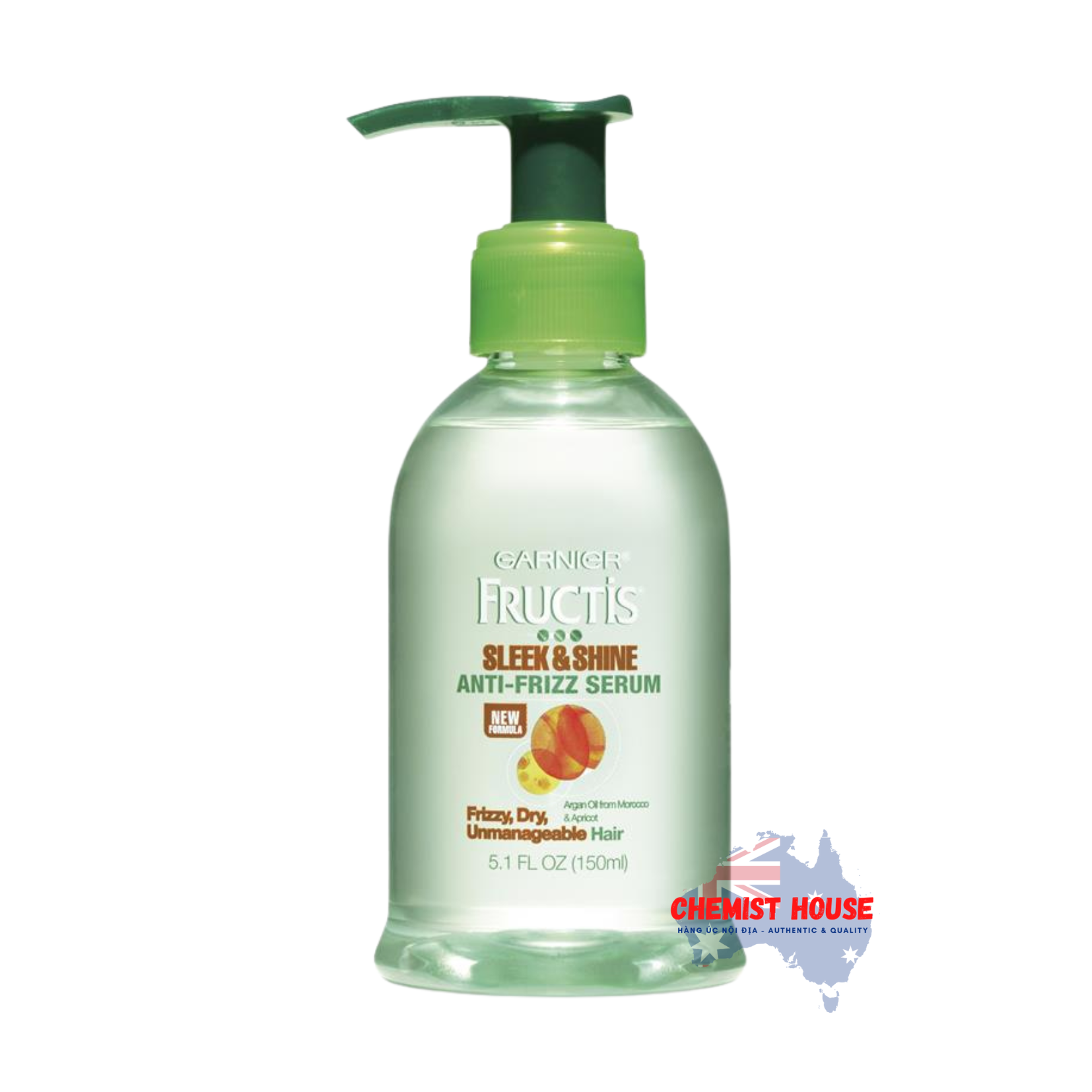 Serum Dưỡng Tóc Huyết Thanh Làm Dịu Chống Xơ Rối Garnier Fructis Sleek & Shine 150ml - Garnier Fructis Anti-Frizz Soothing Serum Sleek & Shine 150mL