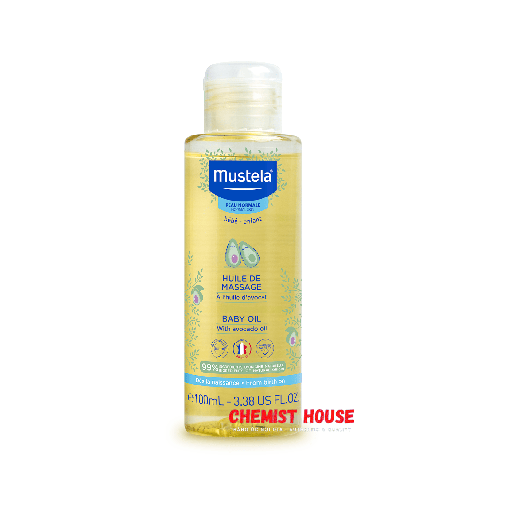 Dầu Massage Cho Bé Mustela Baby Massage Oil 100ml Online Only