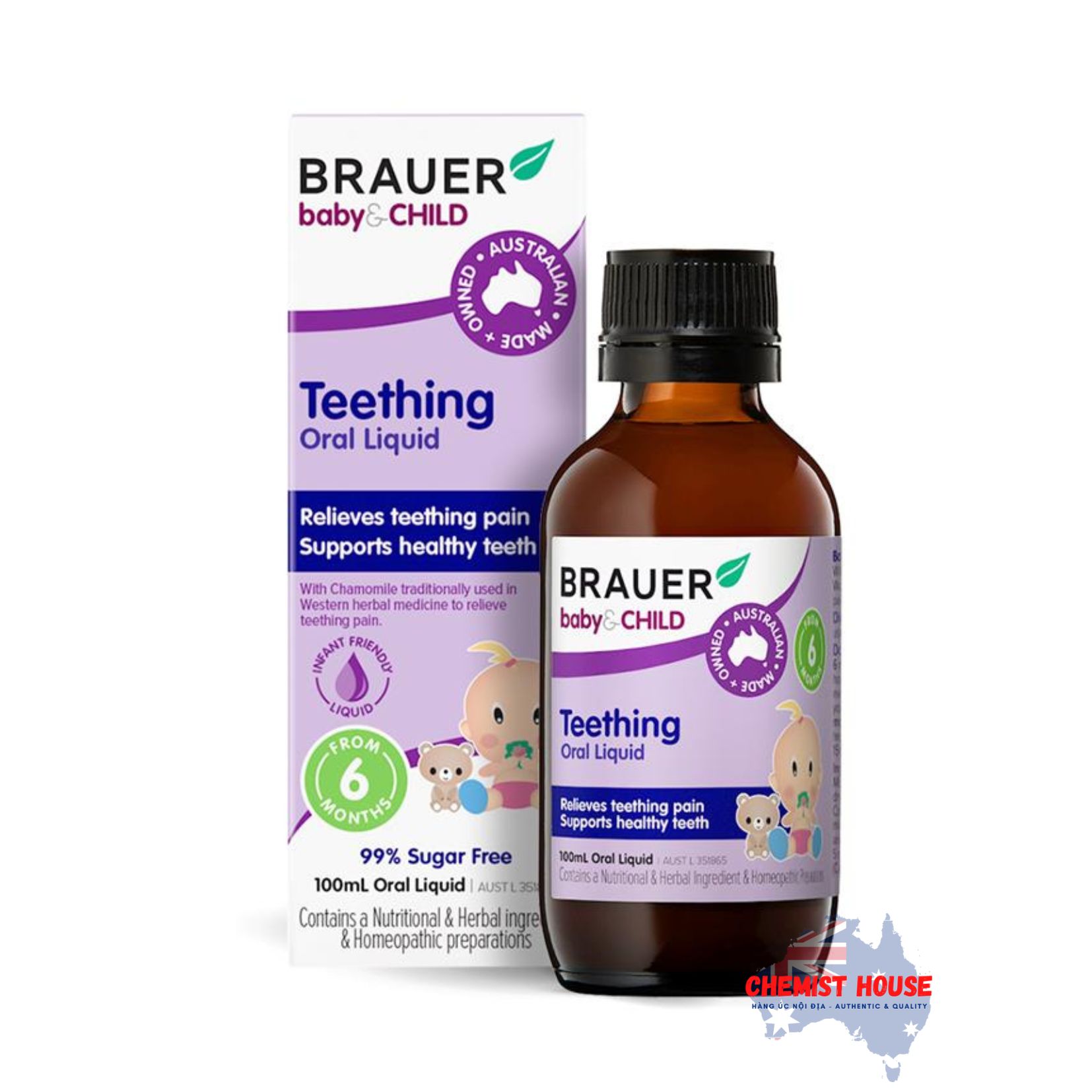 Siro Giảm Đau Cho Bé Mộc Răng Brauer Baby & Child Teething 100mL